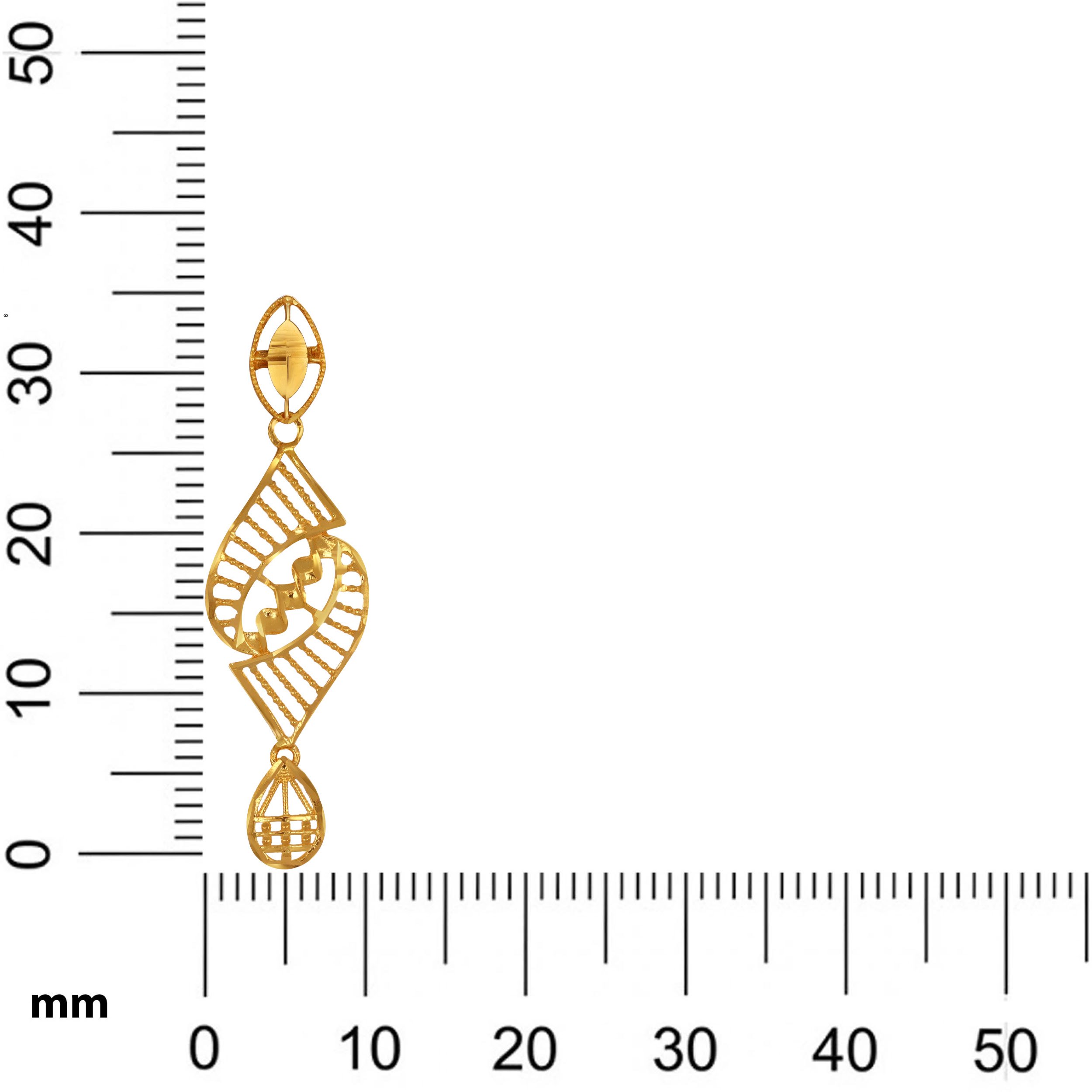 Curve Weave Gold Drops - Senco Gold and Diamonds