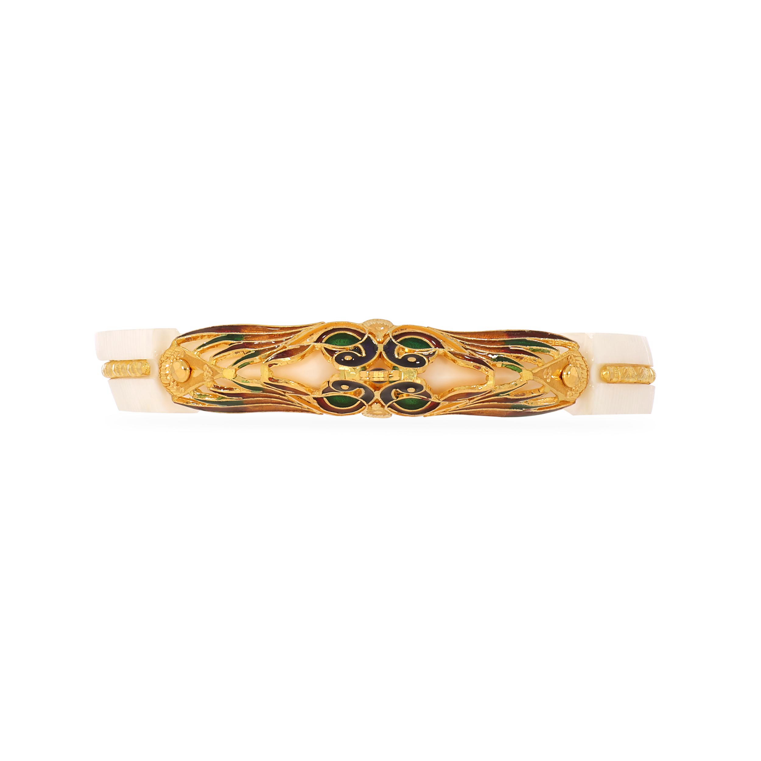 Royal Peacock Gold Sankha - Senco Gold and Diamonds