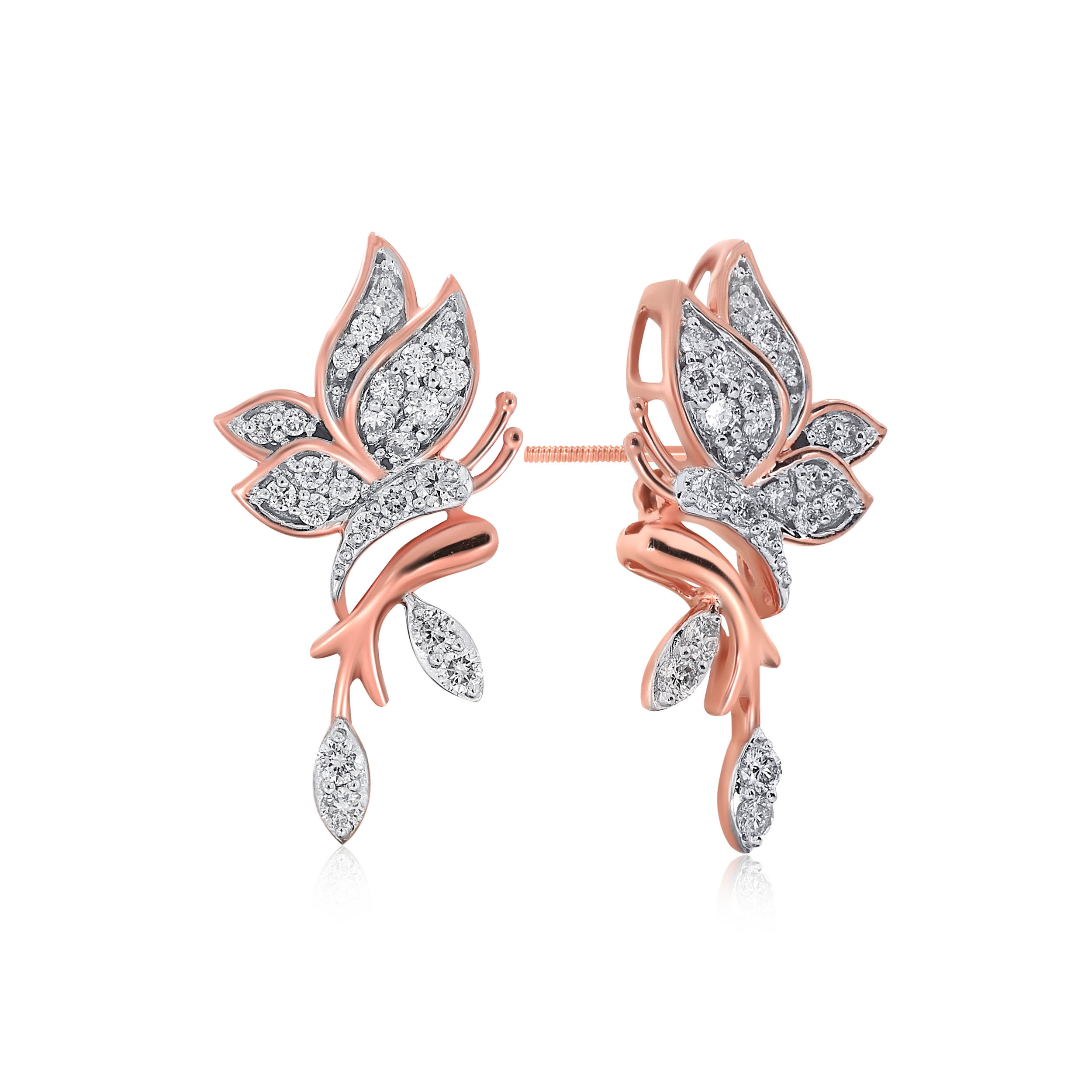 Fluttering Allure Diamond Studs - Senco Gold and Diamonds