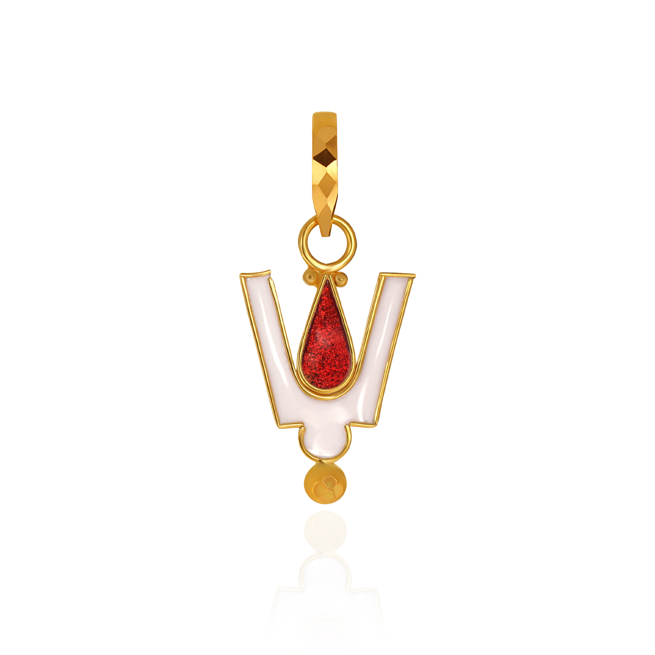 Divine Vishnu Tilak Gold Pendant - Senco Gold and Diamonds