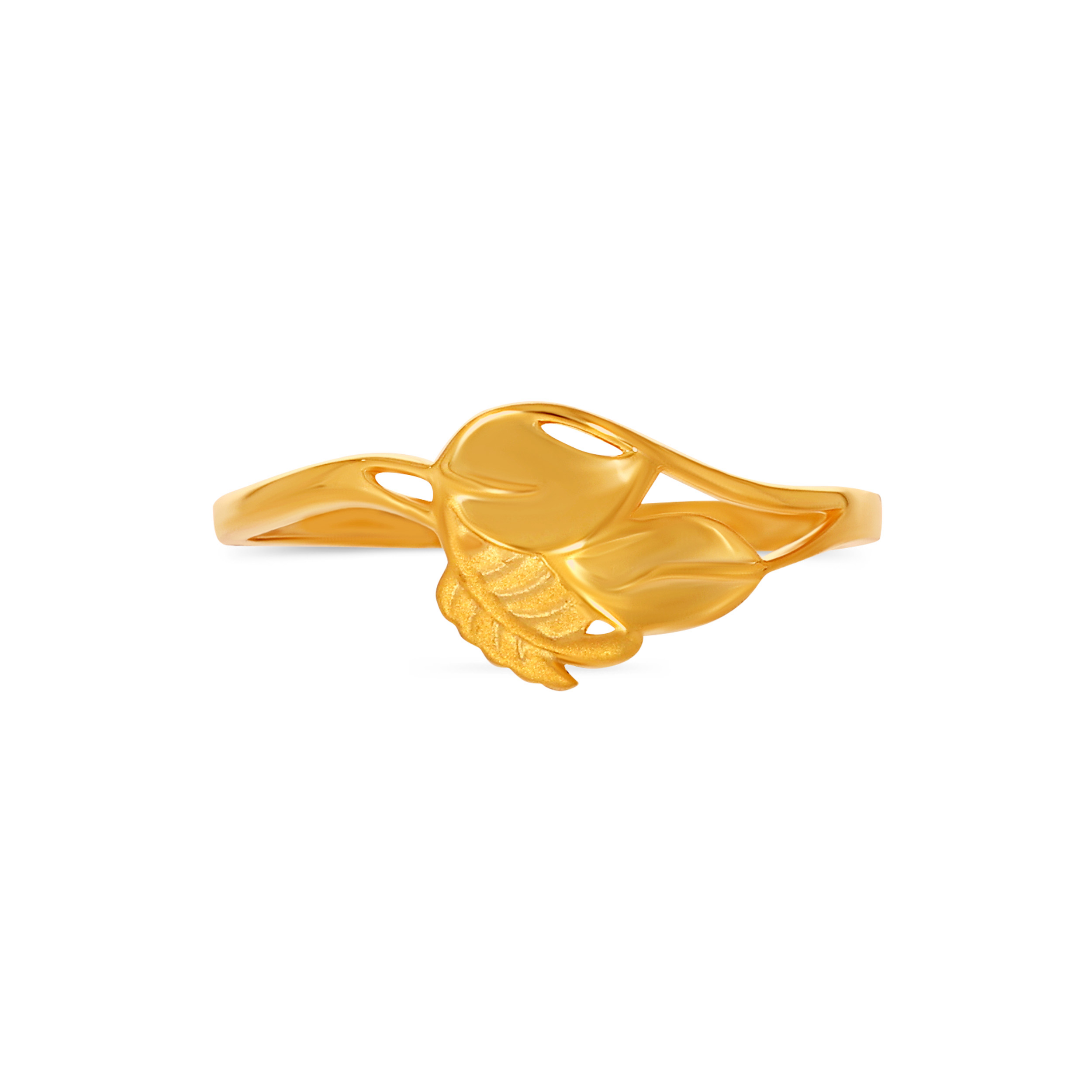 Serene Leaf Gold Ring - Senco Gold and Diamonds