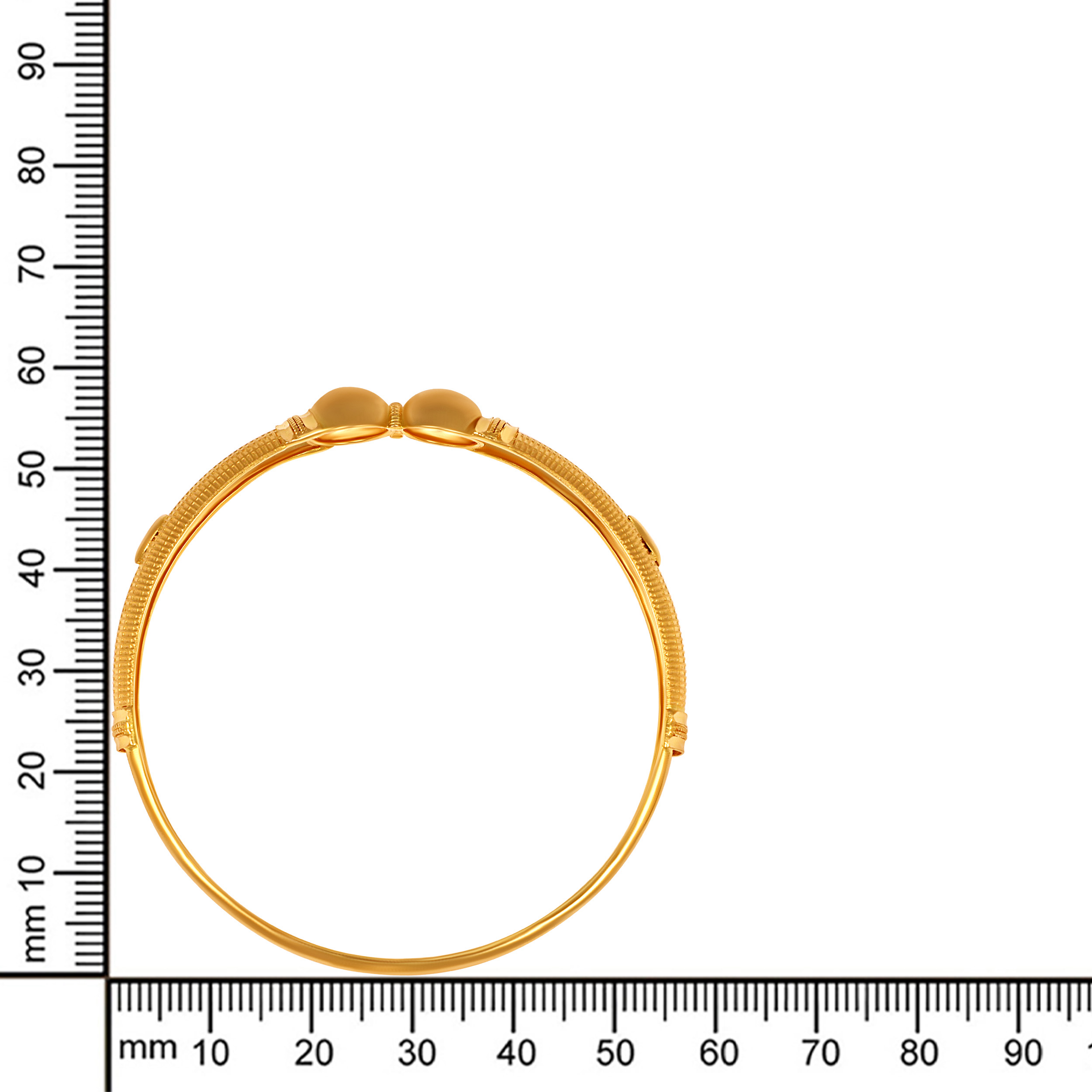 Artisan Spherical Gold Chur Bangle - Senco Gold and Diamonds