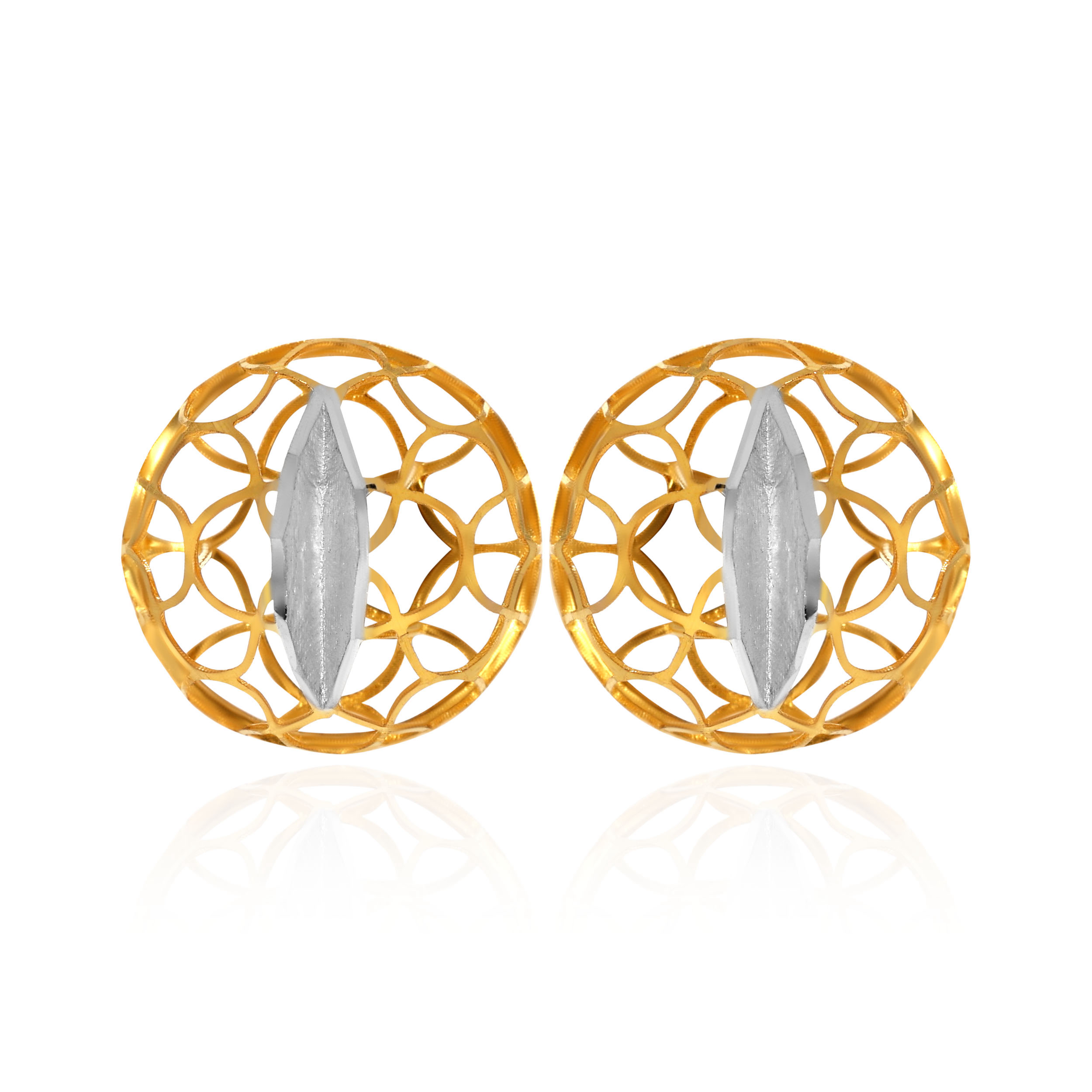 18K Yellow Gold Gold Studs Earrings-GP-D000690116 - Senco Gold and Diamonds