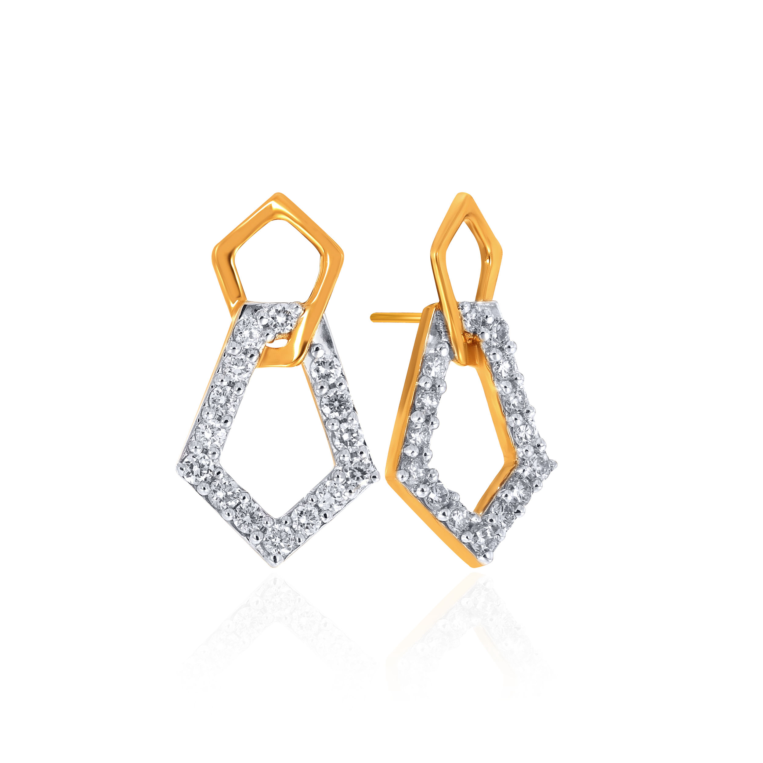 14K Yellow Gold Diamond Studs Earrings-DT-D000750000 - Senco Gold and Diamonds