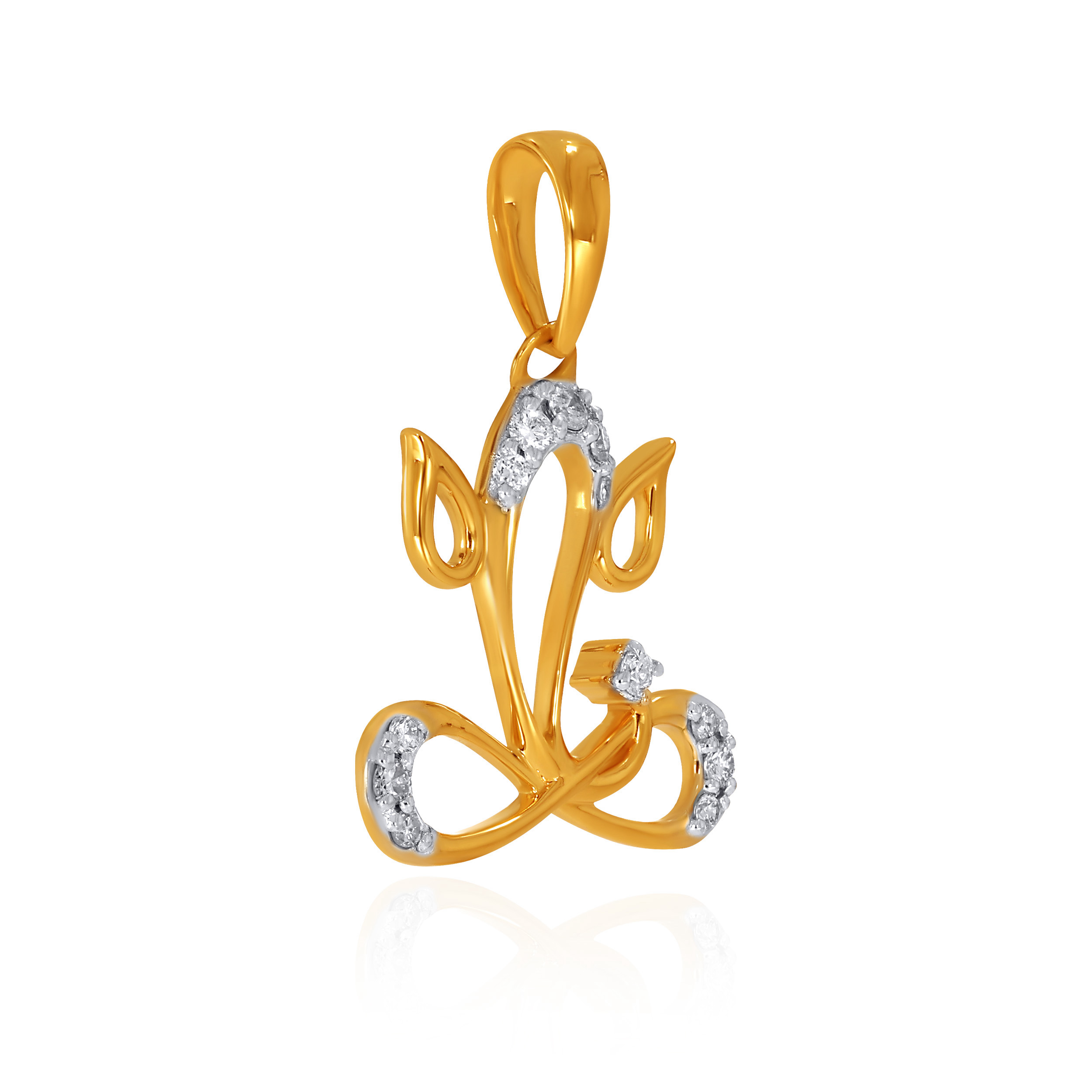 Blessed Glow Ganpati Diamond Pendant - Senco Gold and Diamonds
