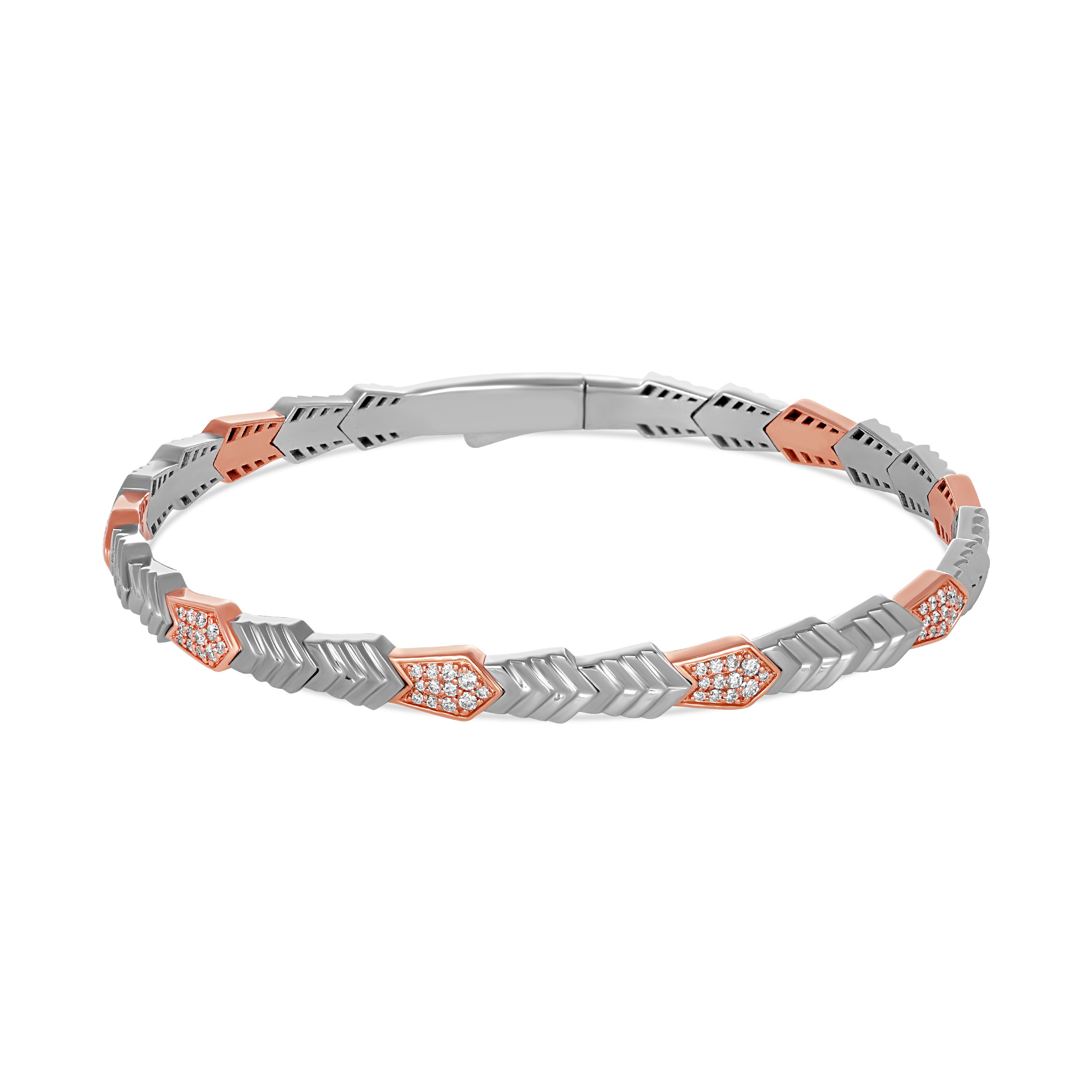 Modern Arrow Platinum Bangle - Senco Gold and Diamonds