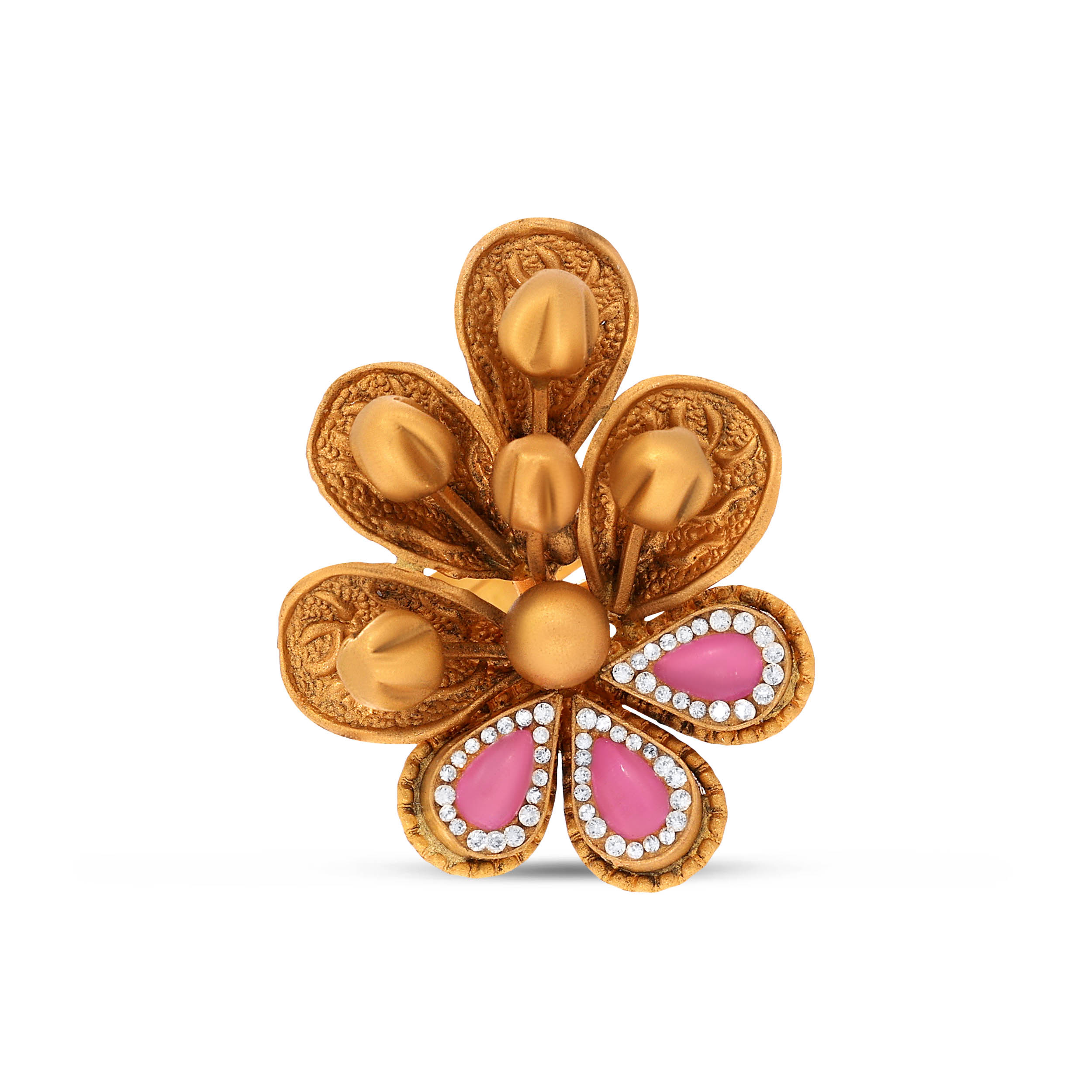 22K Yellow Gold Kundan Ring-GLR-D000765129 - Senco Gold and Diamonds
