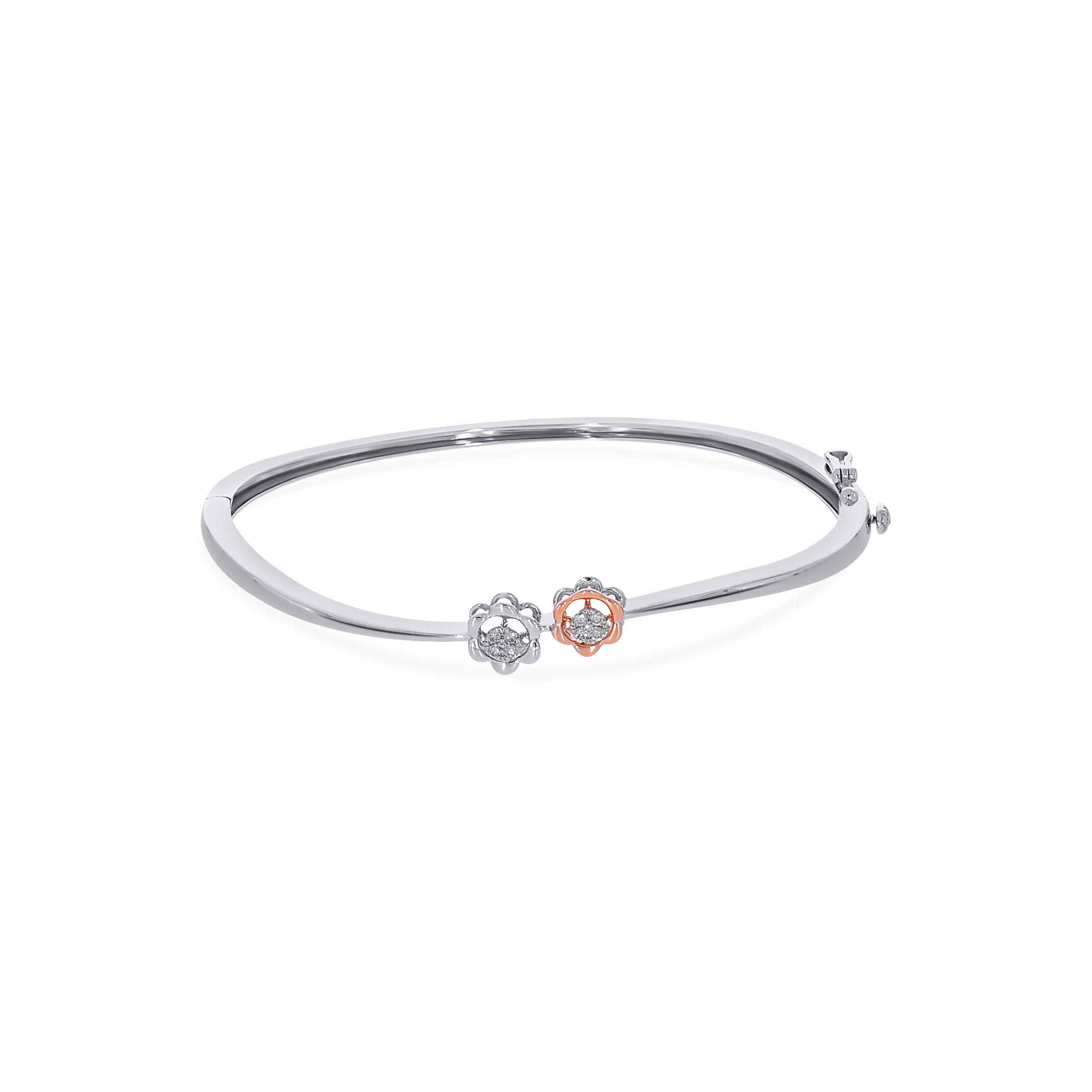 Dual Blossom Platinum Diamond Bracelet - Senco Gold and Diamonds
