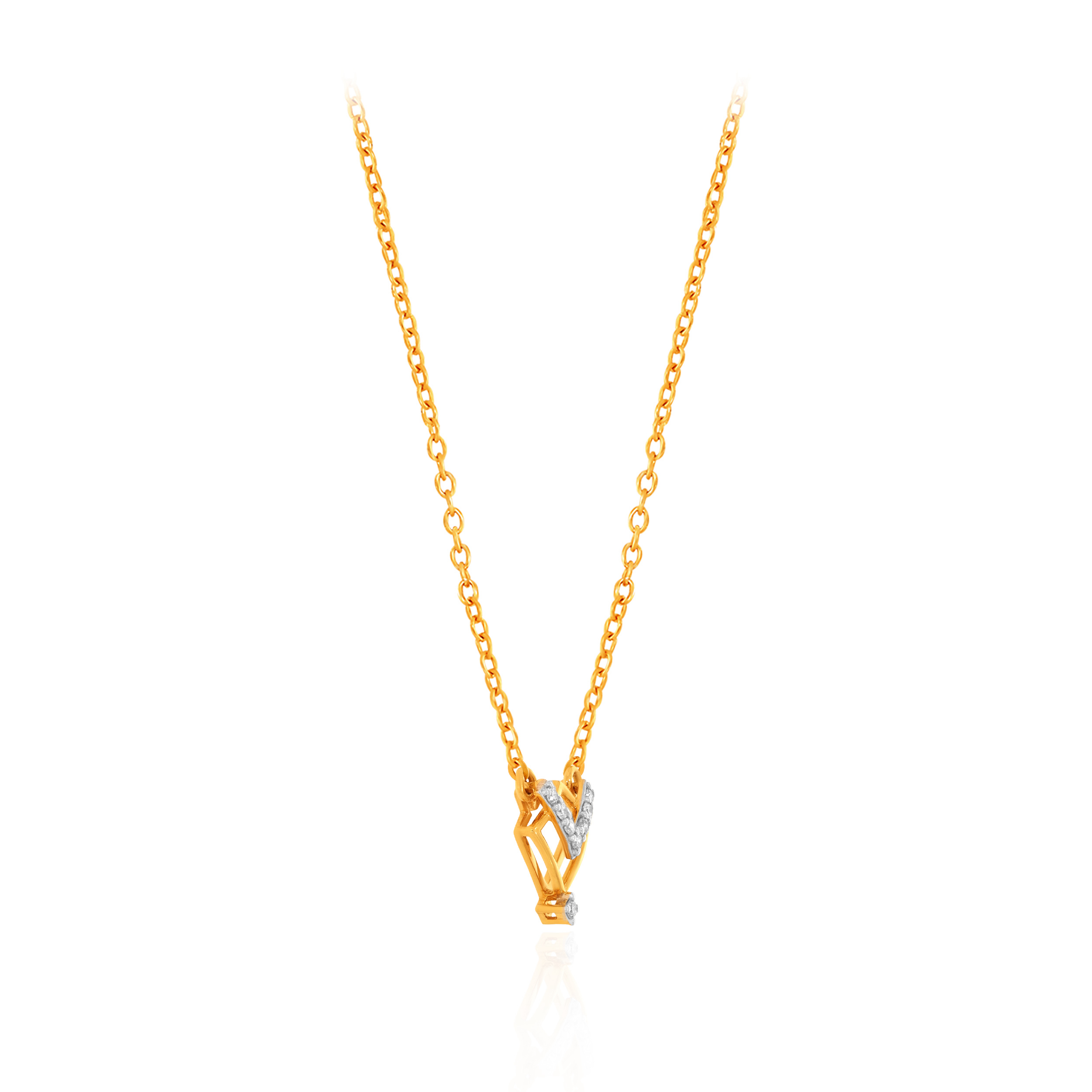 Gleaming Grace Diamond Chain Pendant - Senco Gold and Diamonds