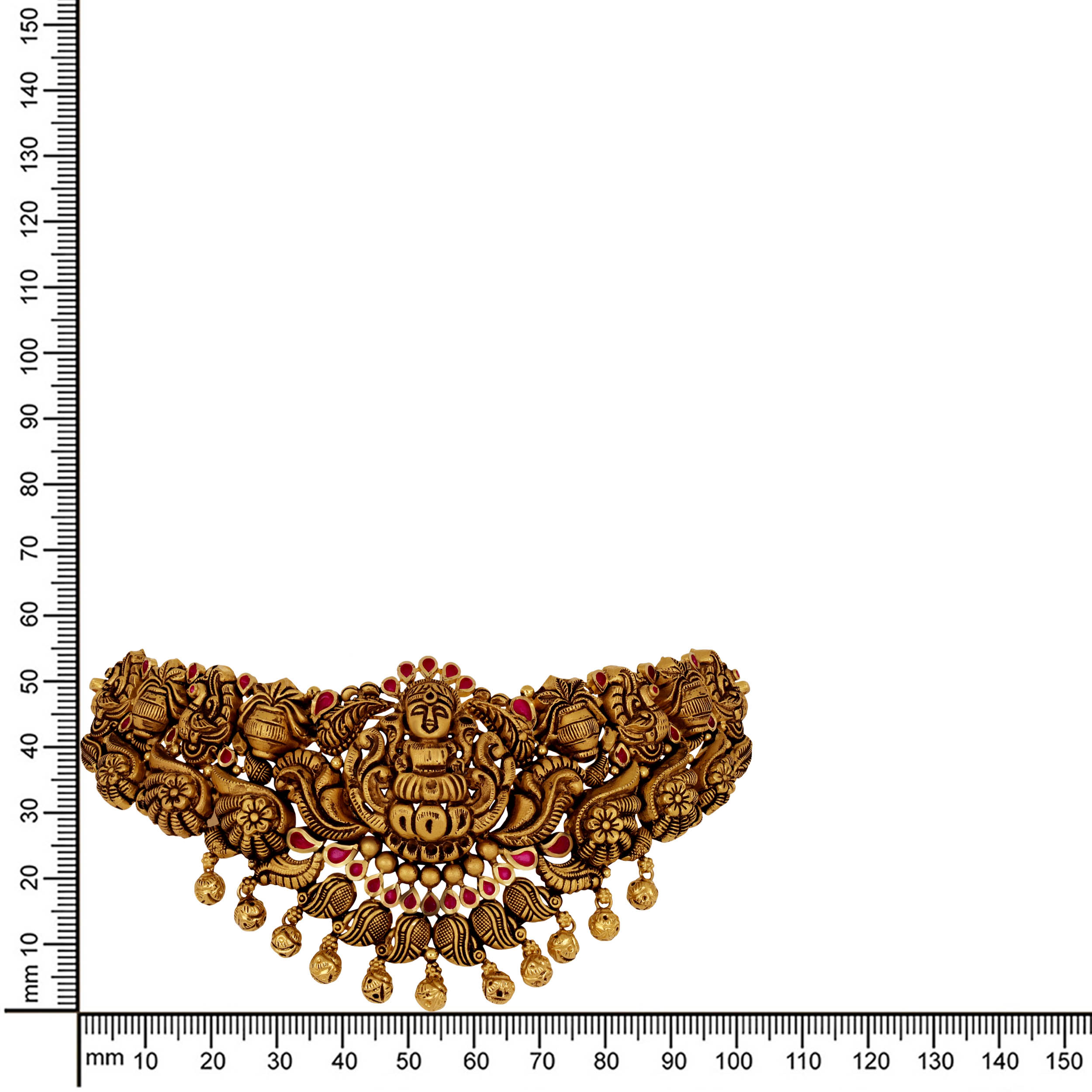 Peacock Devi Adorné Gold Choker - Senco Gold and Diamonds