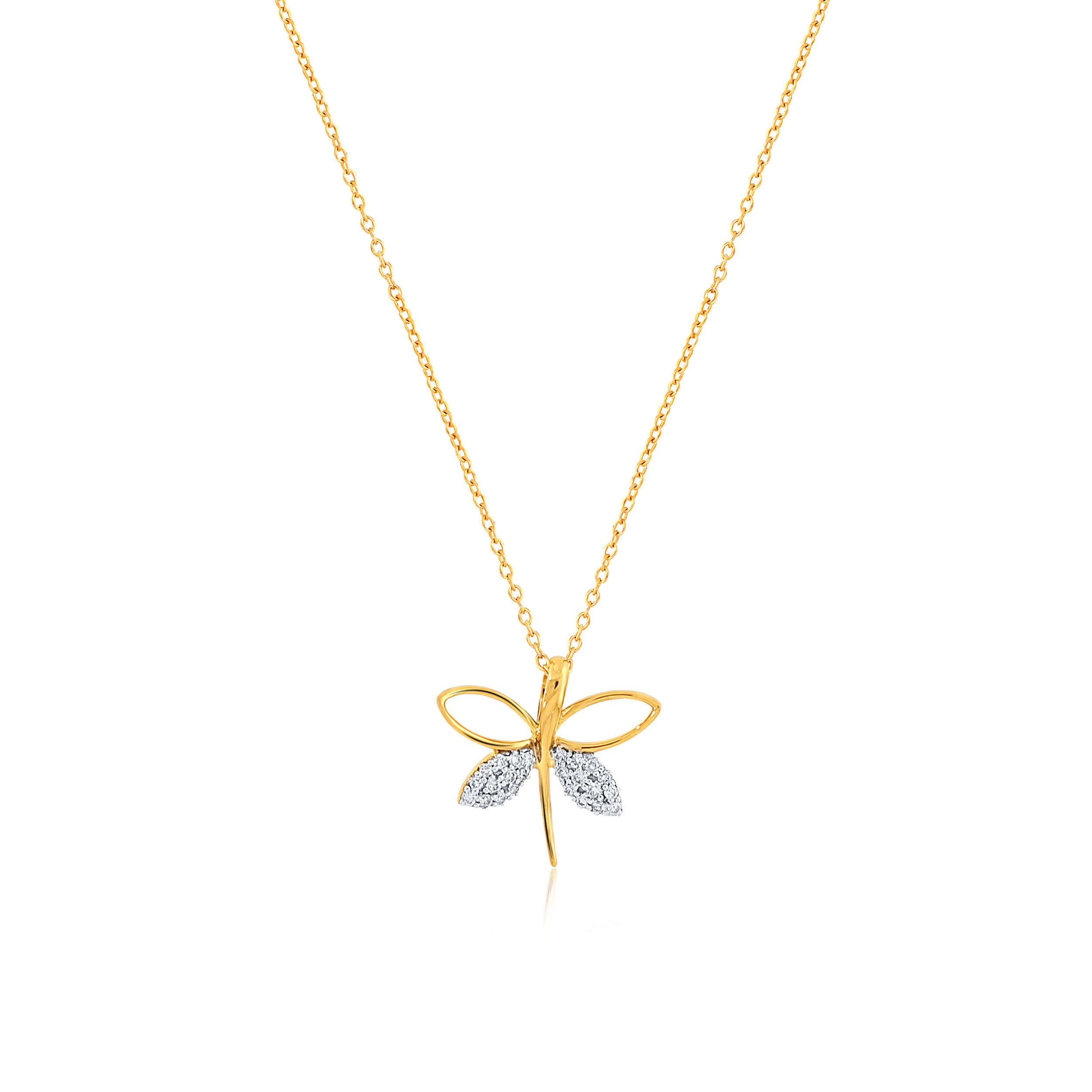Fashionable Flight Diamond Chain Pendant - Senco Gold and Diamonds