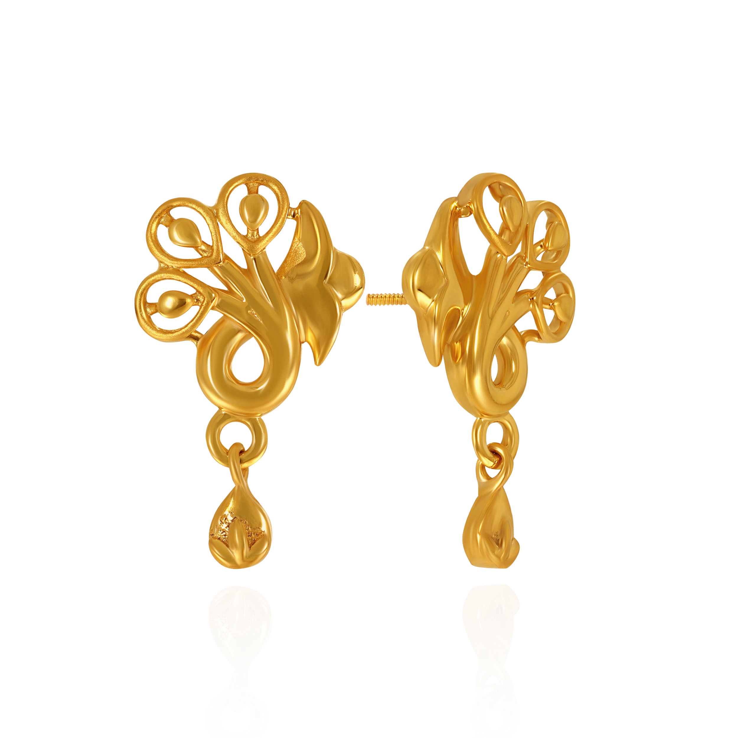 Grace Curl Gold Drops - Senco Gold and Diamonds