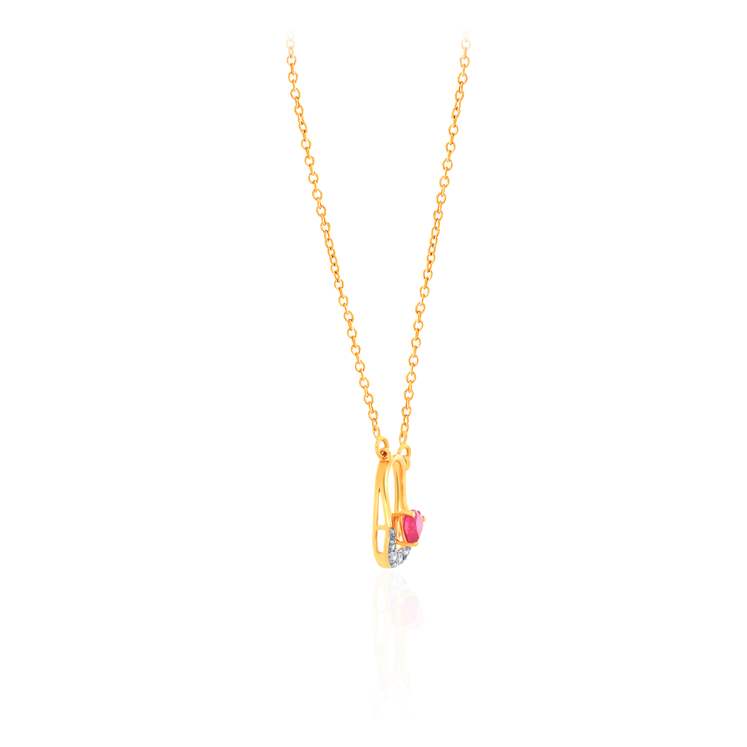 Radiant Heart Diamond Chain Pendant - Senco Gold and Diamonds
