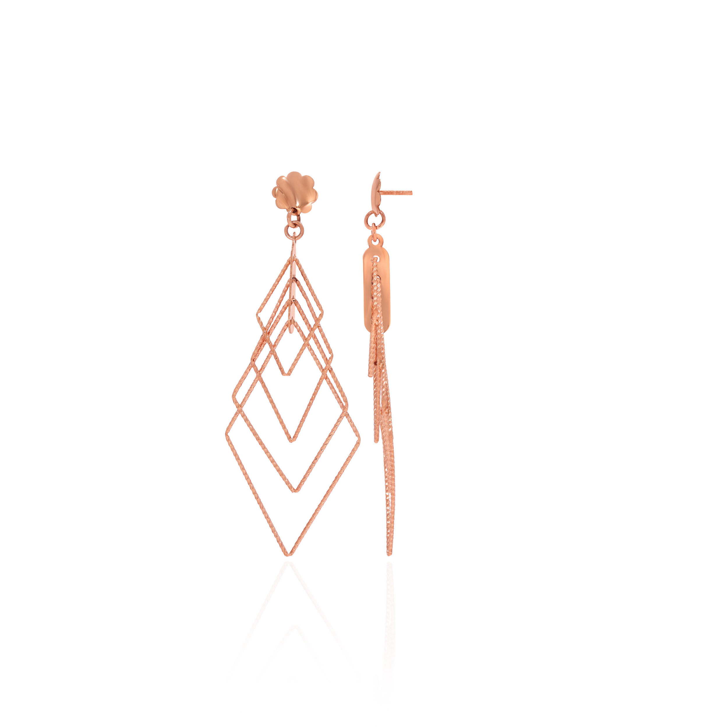 Kite-Inspired Gold Drop Earrings - Senco Gold and Diamonds