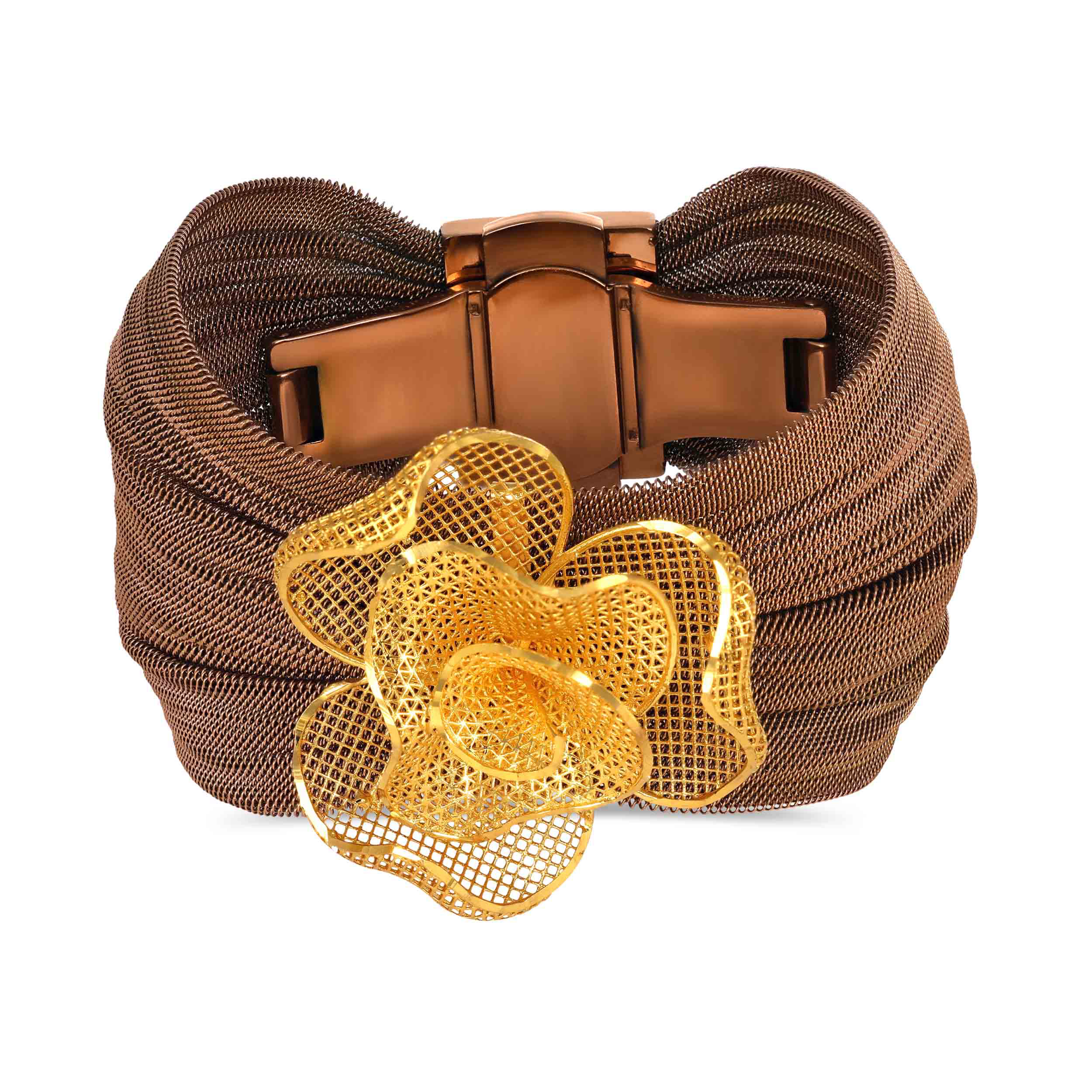 Blossom Stylised Gold Chur - Senco Gold and Diamonds
