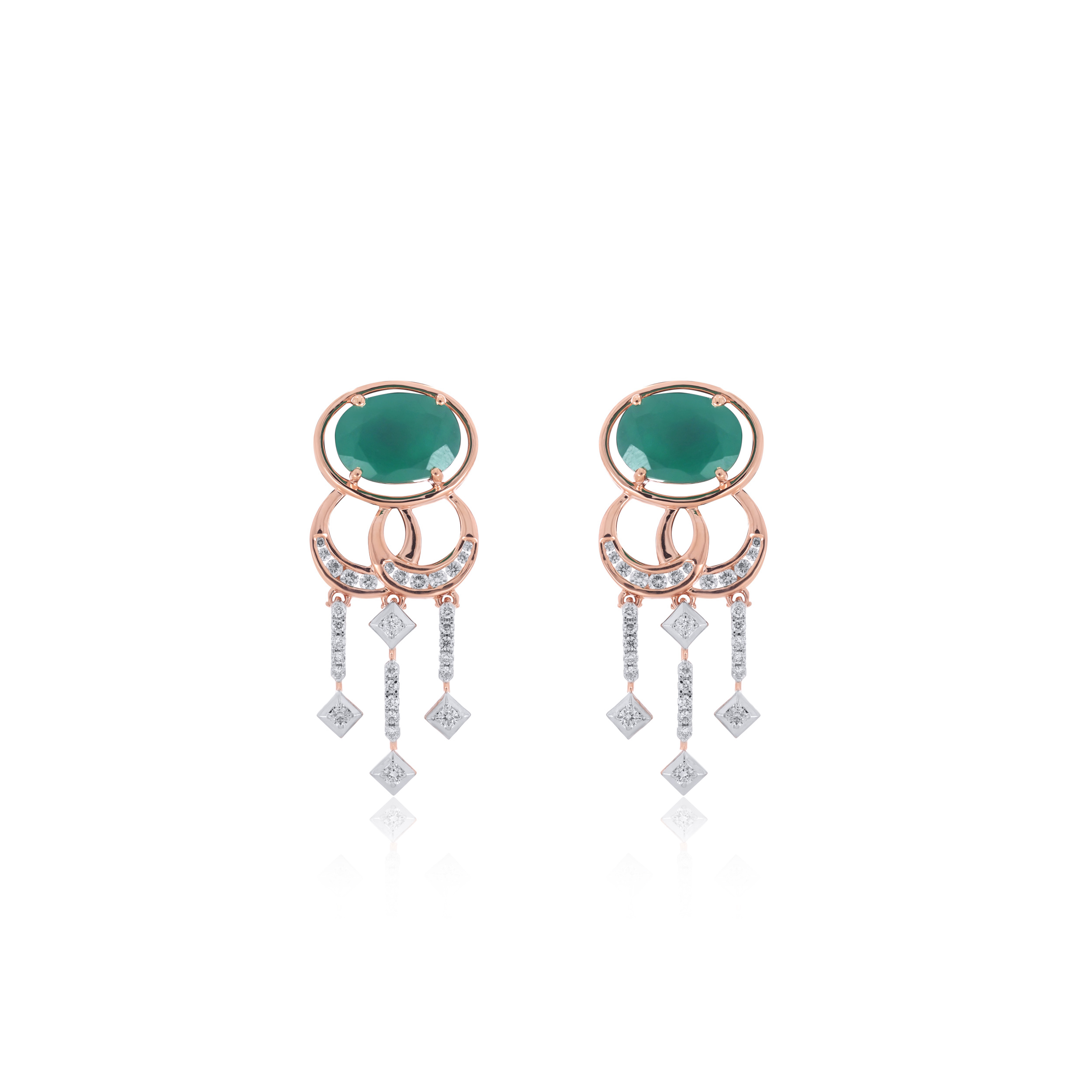 Serene Sparkle Diamond Drop Earrings - Senco Gold and Diamonds