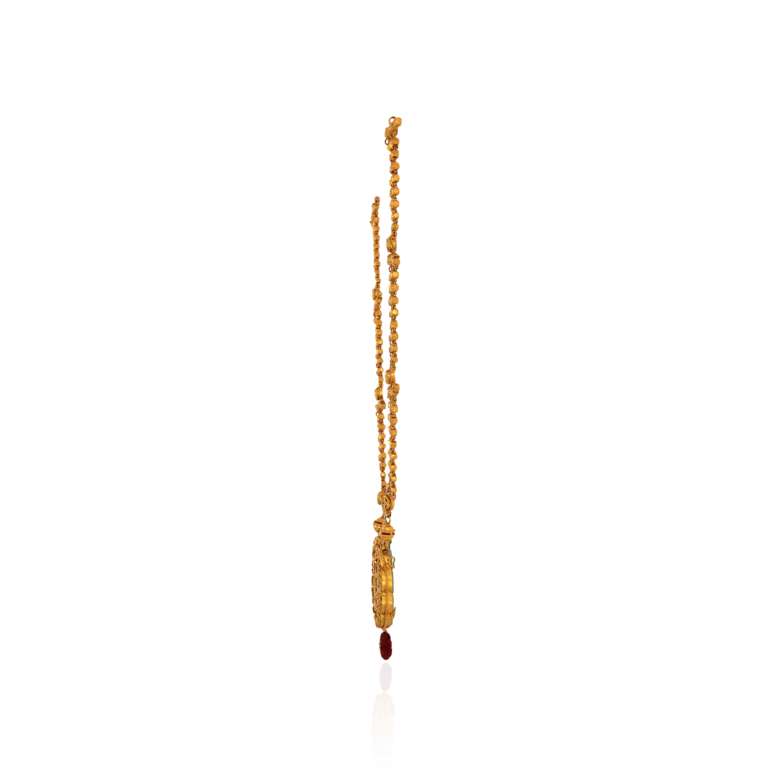 22K Yellow Gold Kundan Necklace-GN-D000788434 - Senco Gold and Diamonds