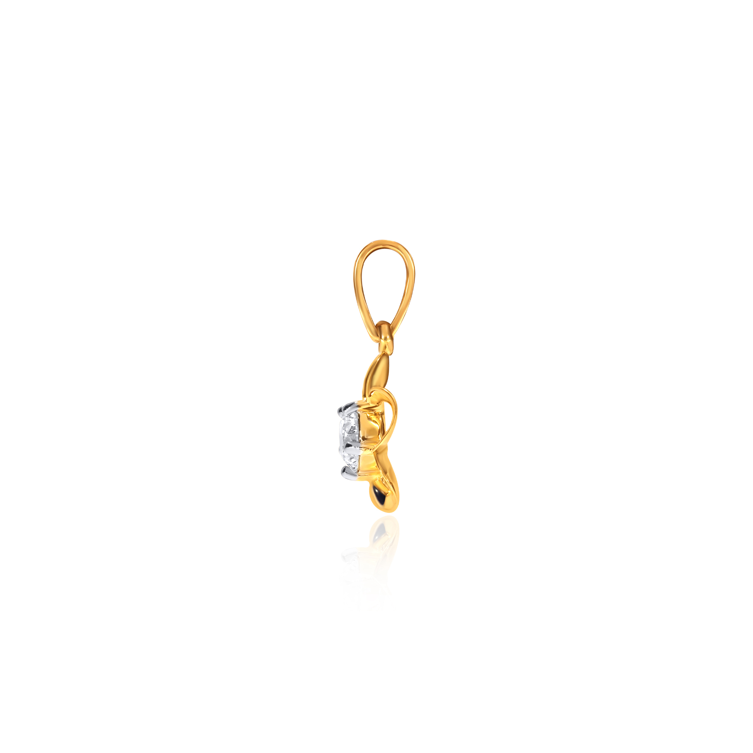 Floral Gleam Solitaire Pendant - Senco Gold and Diamonds