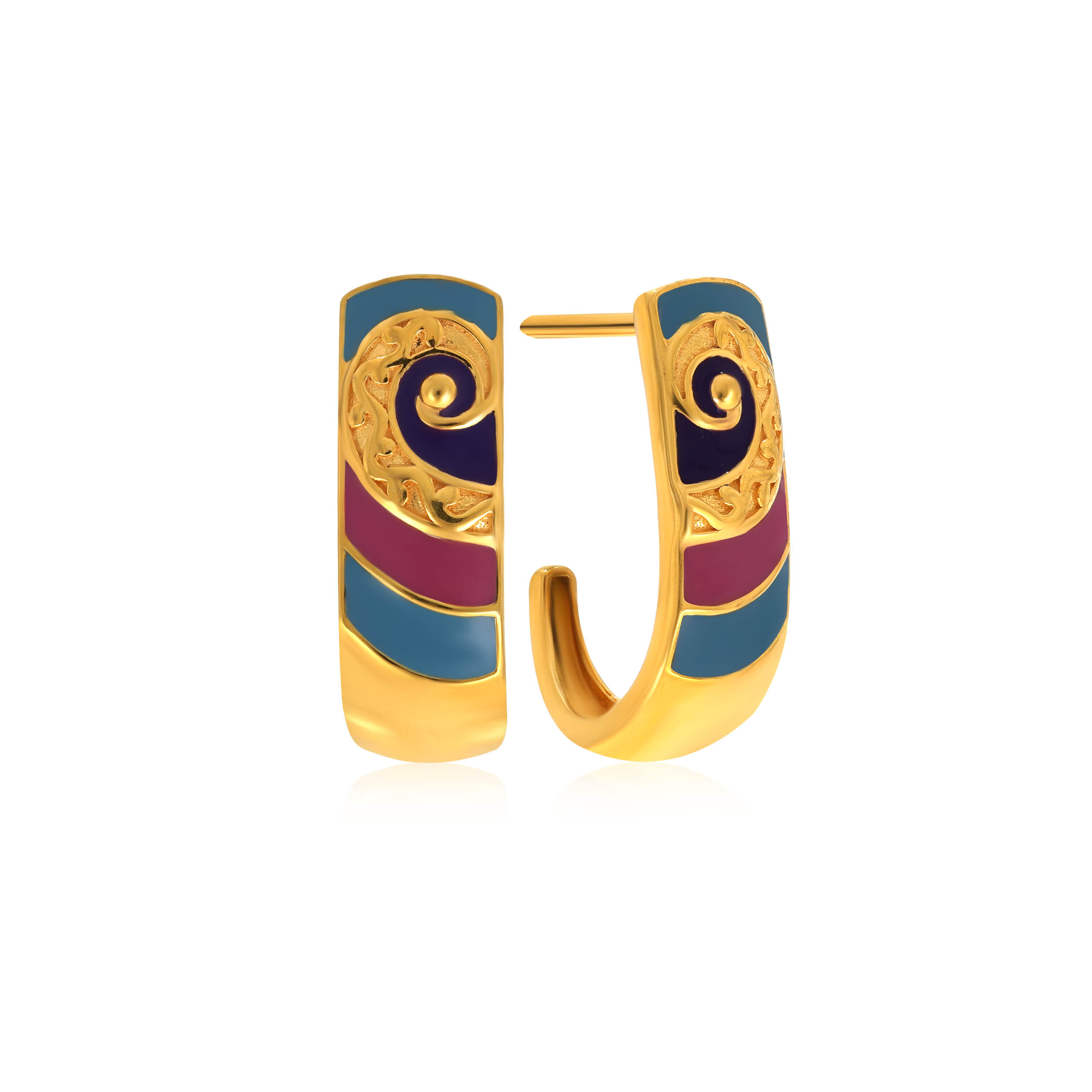 Artsy Hermosa Gold Studs - Senco Gold and Diamonds