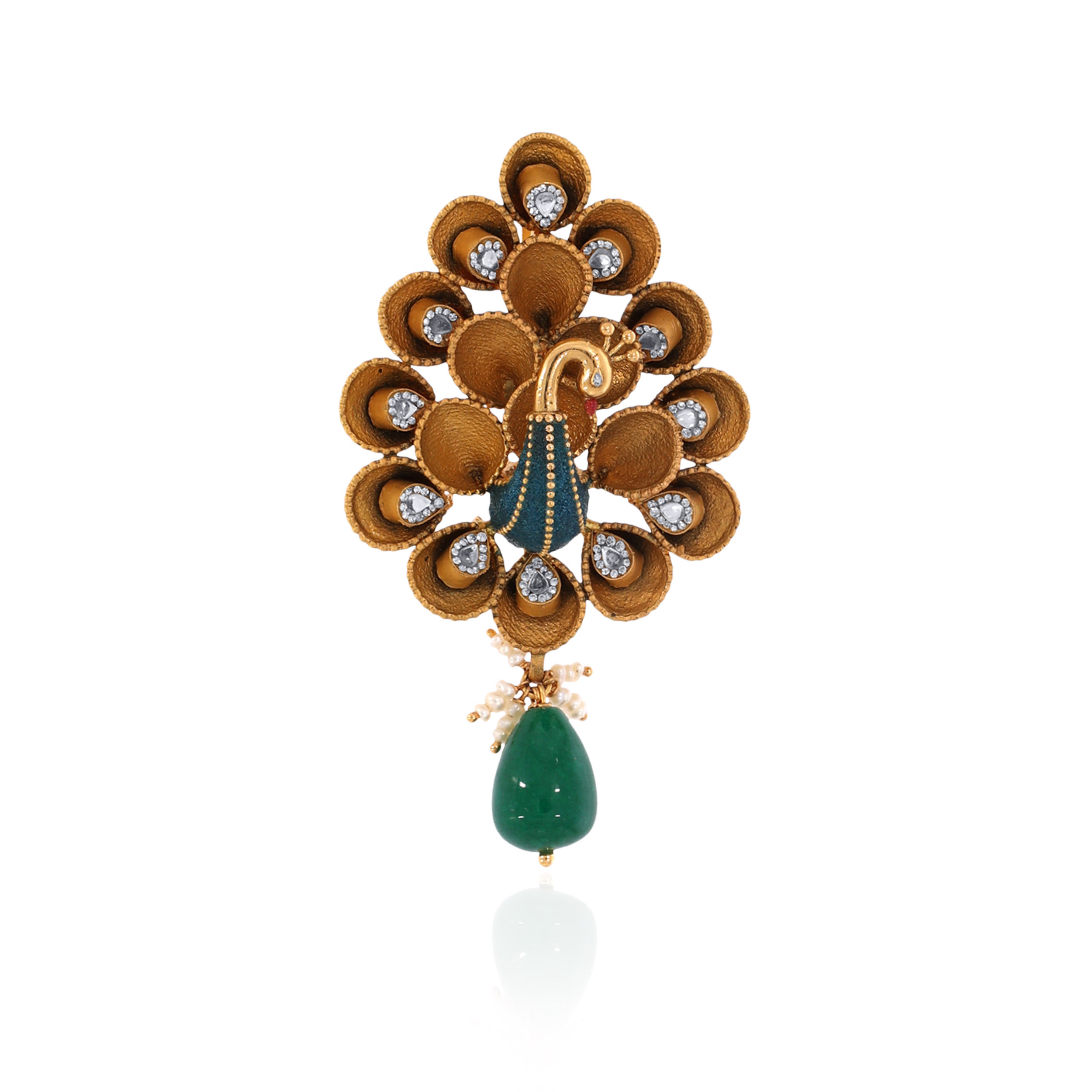 22K Yellow Gold Kundan Pendant-GPN-D000765115 - Senco Gold and Diamonds