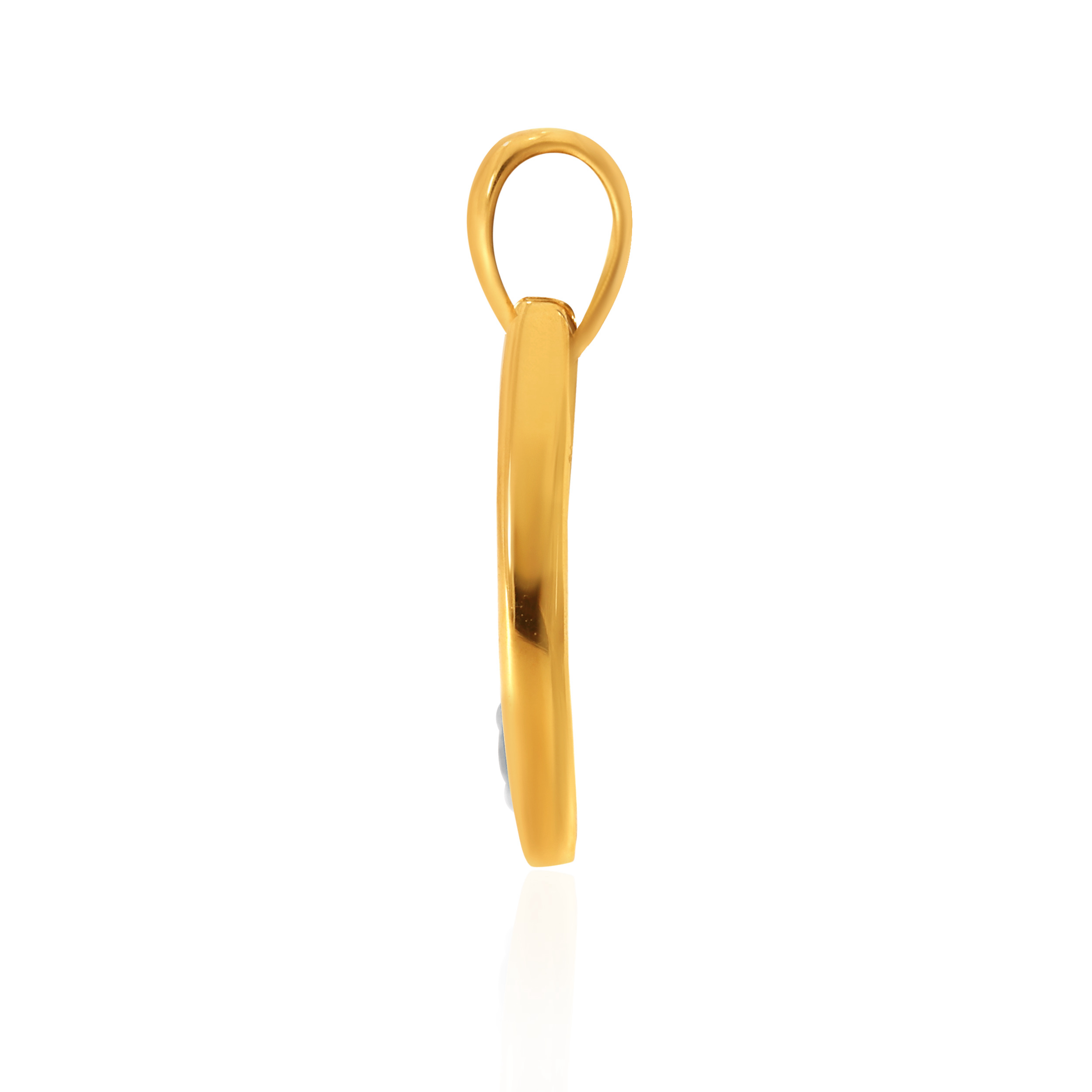 18K Yellow Gold K Alphabet Diamond Pendant-DPN-D000748621 - Senco Gold and Diamonds