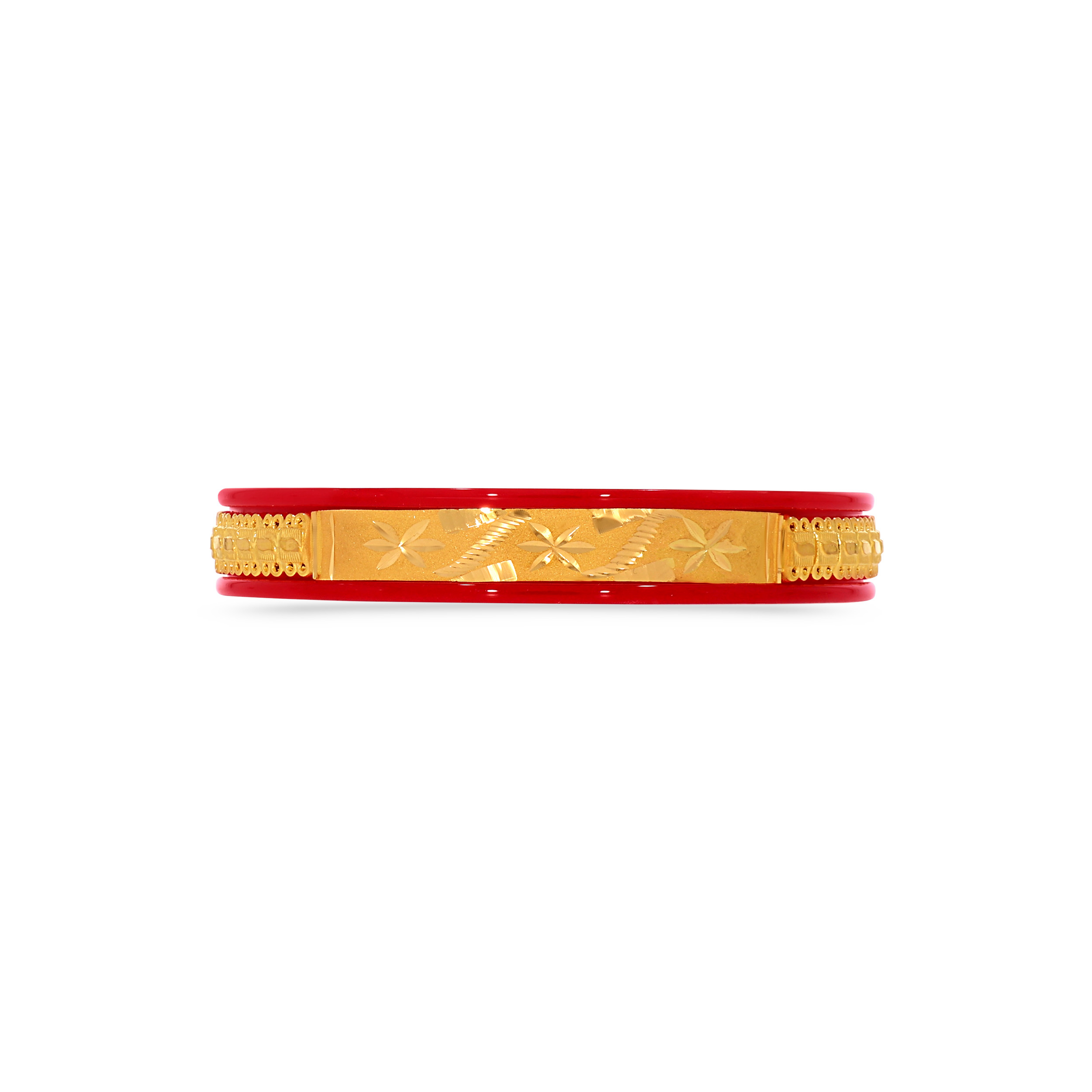 Floral Heritage Gold Pola Bangle - Senco Gold and Diamonds