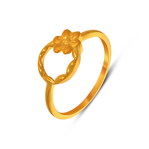 Petite Blossom Loop Gold Ring - Senco Gold and Diamonds