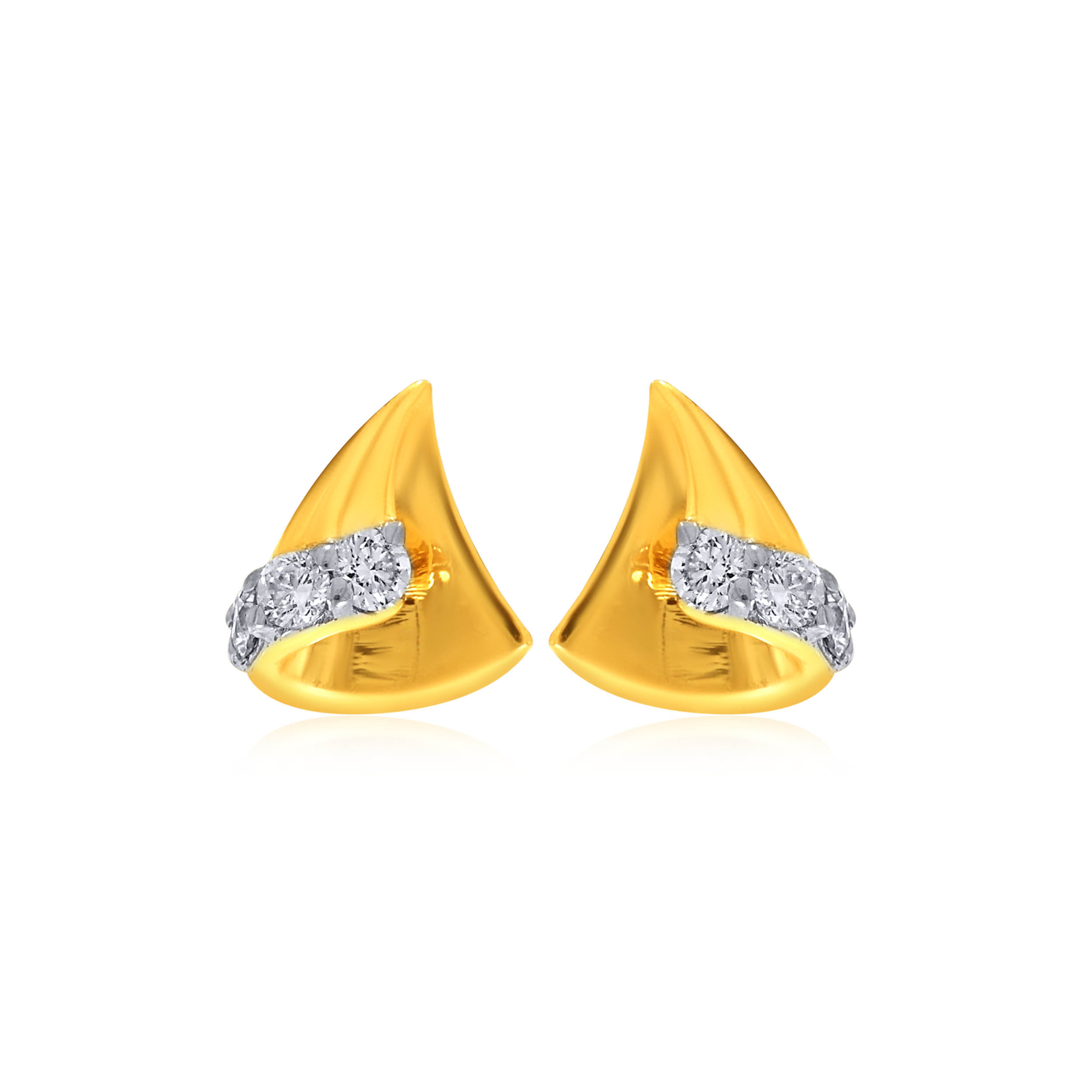 Draped Grace Diamond Studs - Senco Gold and Diamonds