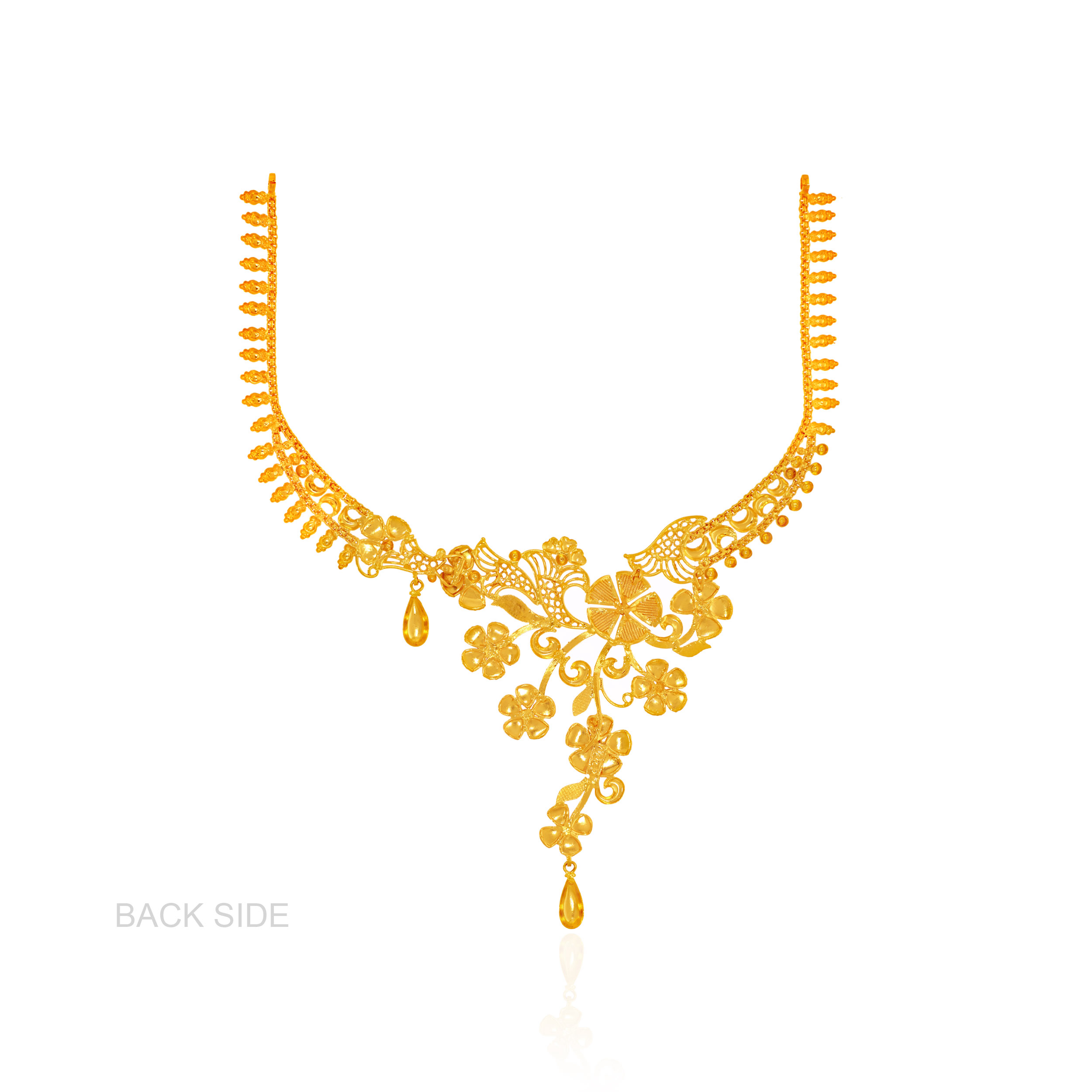 Heritage Enamel Blossom Gold Necklace - Senco Gold and Diamonds
