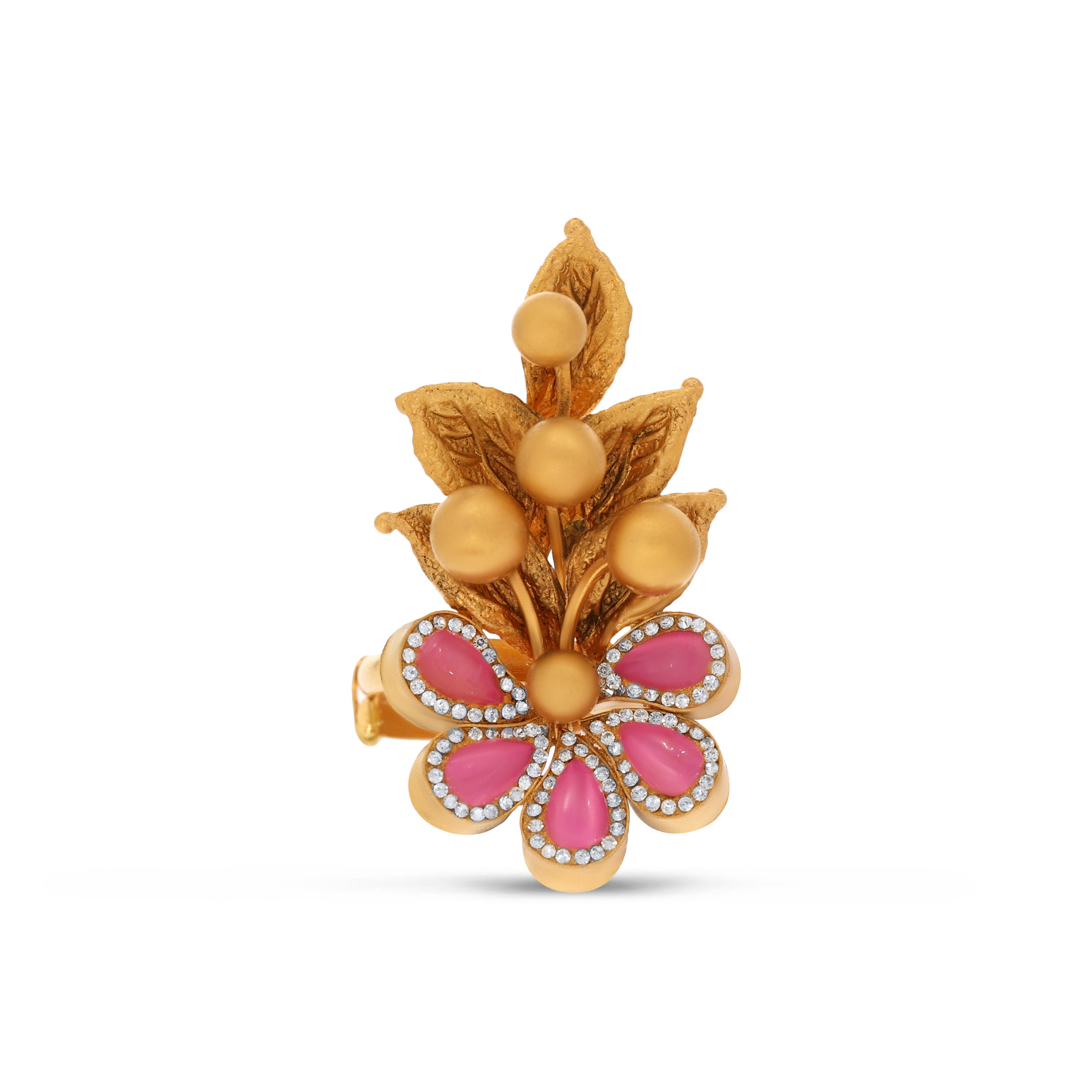 22K Yellow Gold Kundan Ring-GLR-D000765132 - Senco Gold and Diamonds