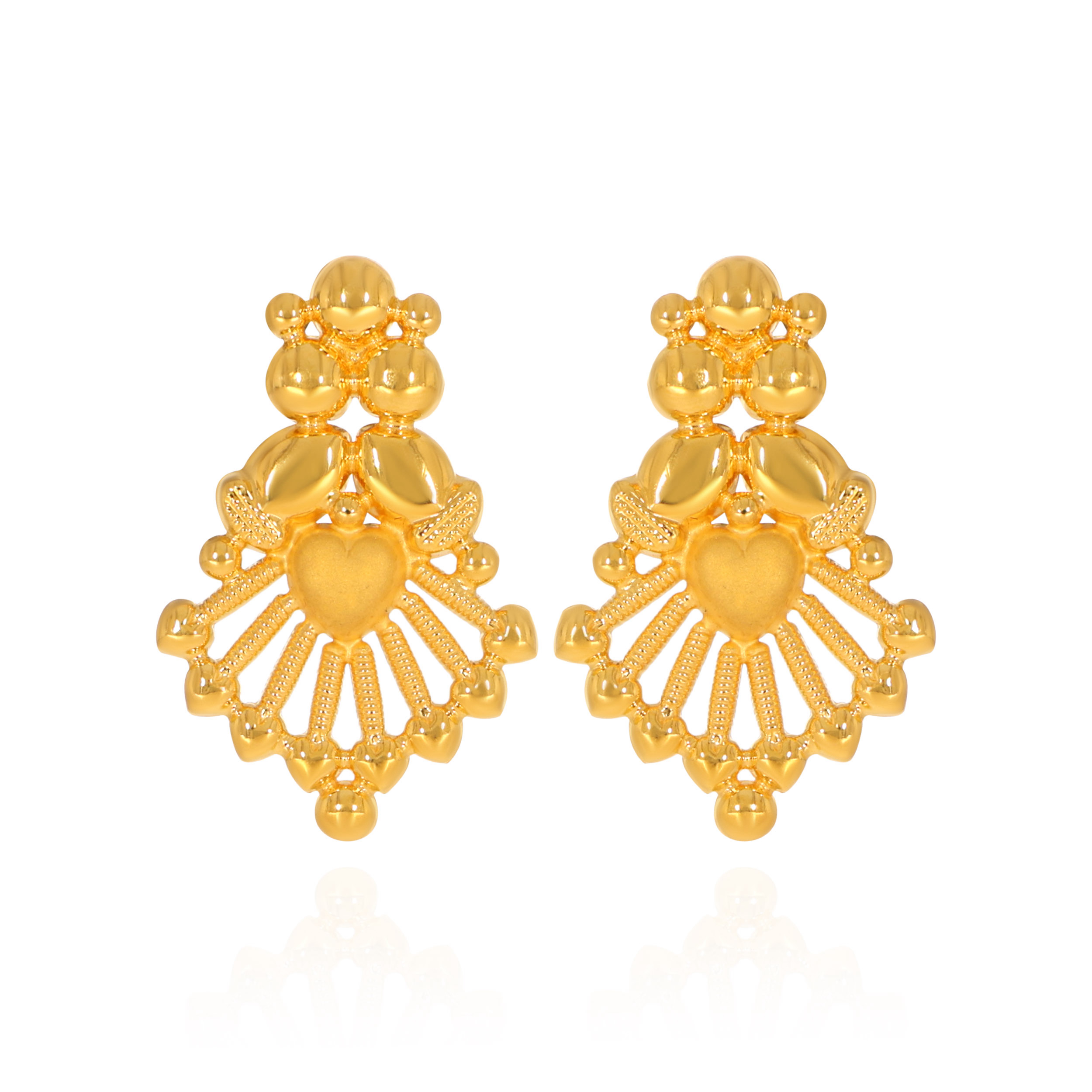 Ornate Fanflare Gold Drops - Senco Gold and Diamonds