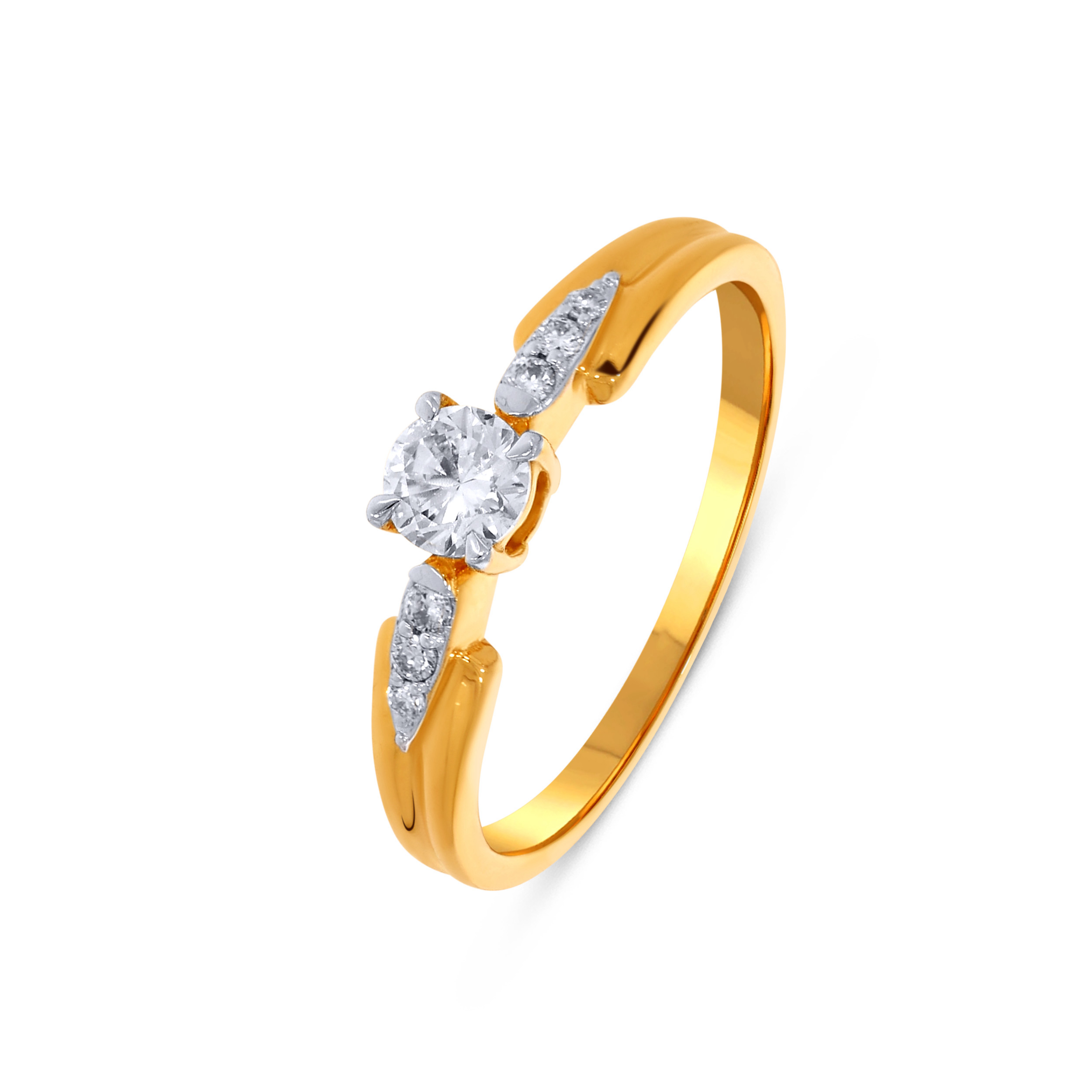 18K Yellow Gold Solitaire Ring-DLR-D000731822 - Senco Gold and Diamonds