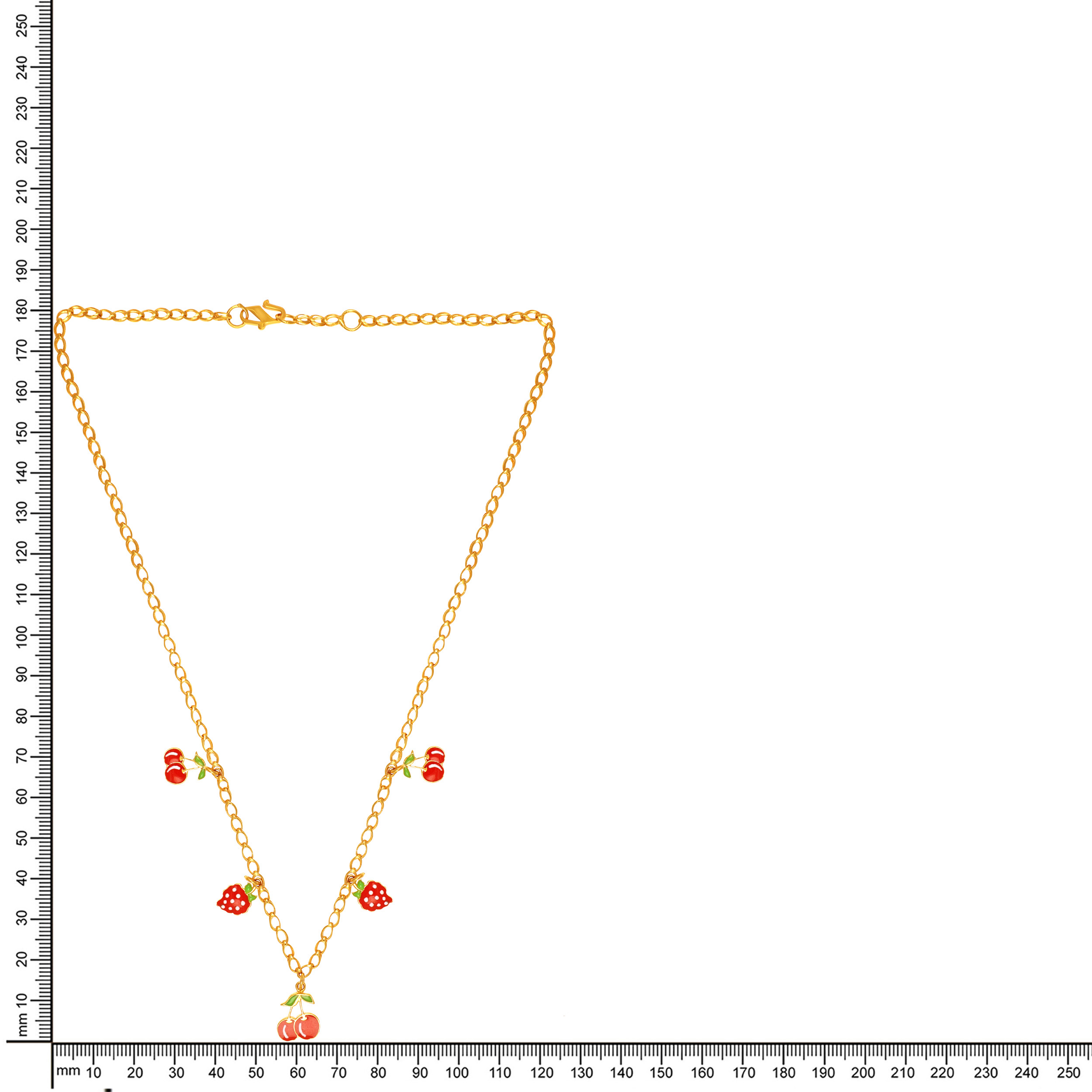 Cherry Charms Kid's Gold Chain Pendant - Senco Gold and Diamonds