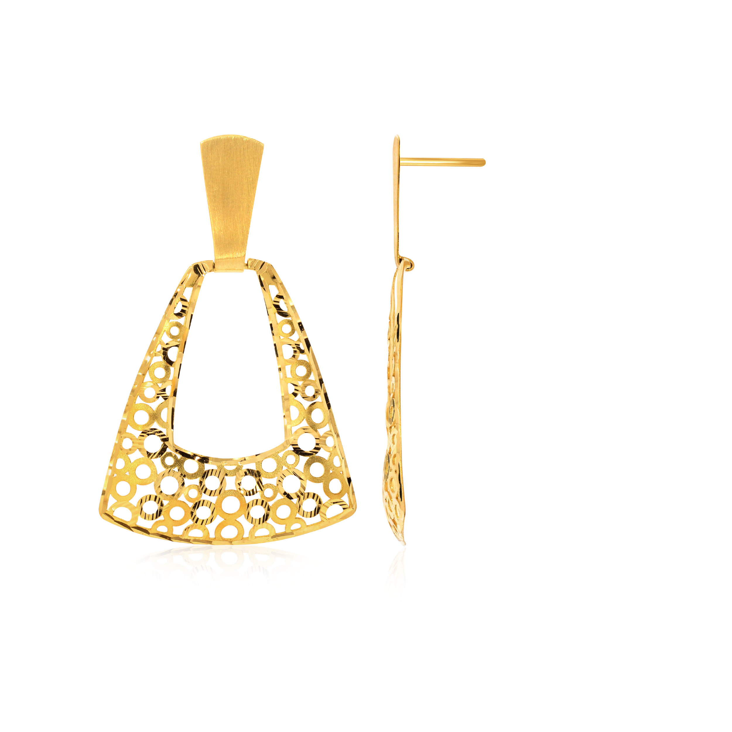 Musical Intricacy Gold Danglers - Senco Gold and Diamonds