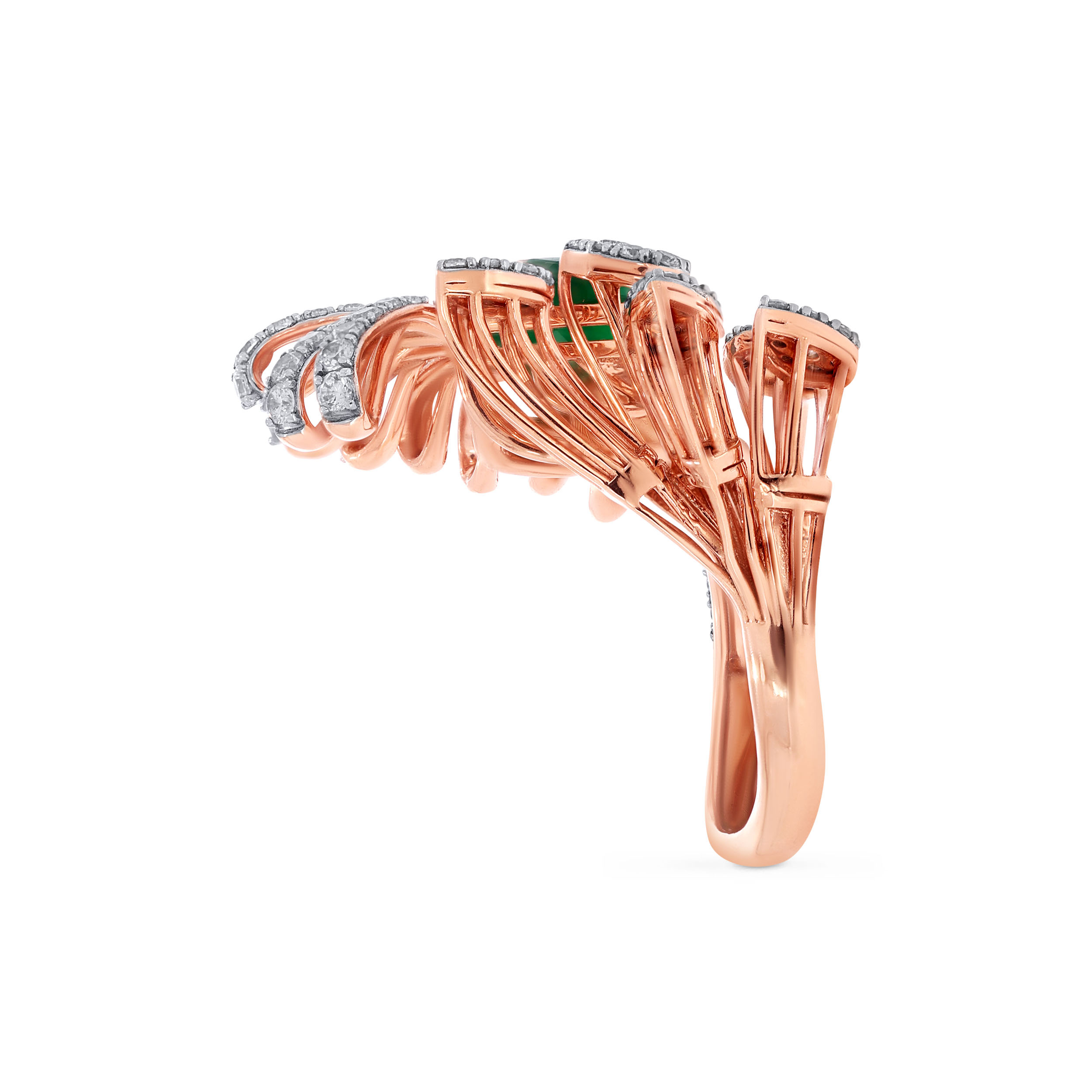 18K Rose Gold Diamond Ring-DLR-D000784651 - Senco Gold and Diamonds