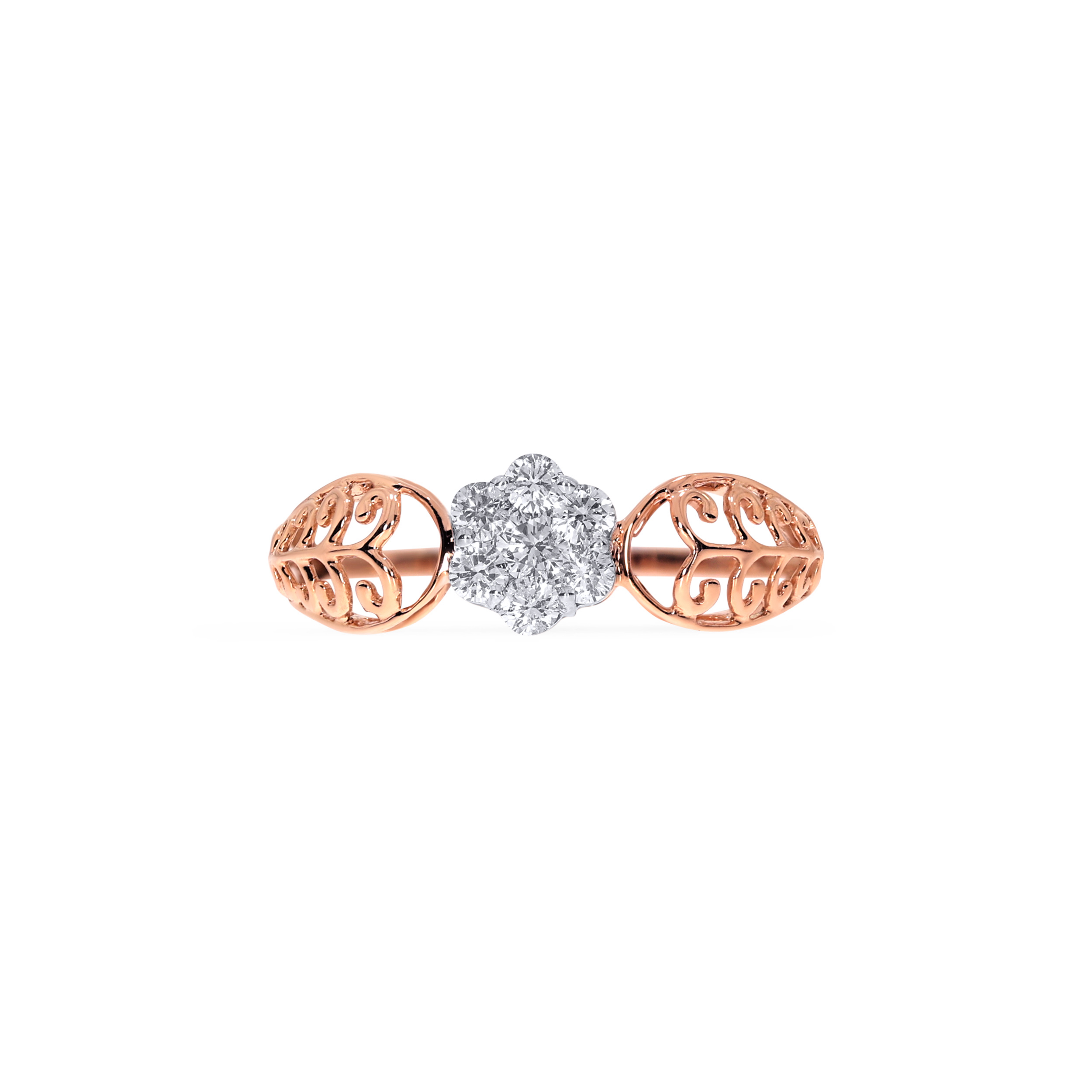 Artsy Floral Diamond Ring - Senco Gold and Diamonds