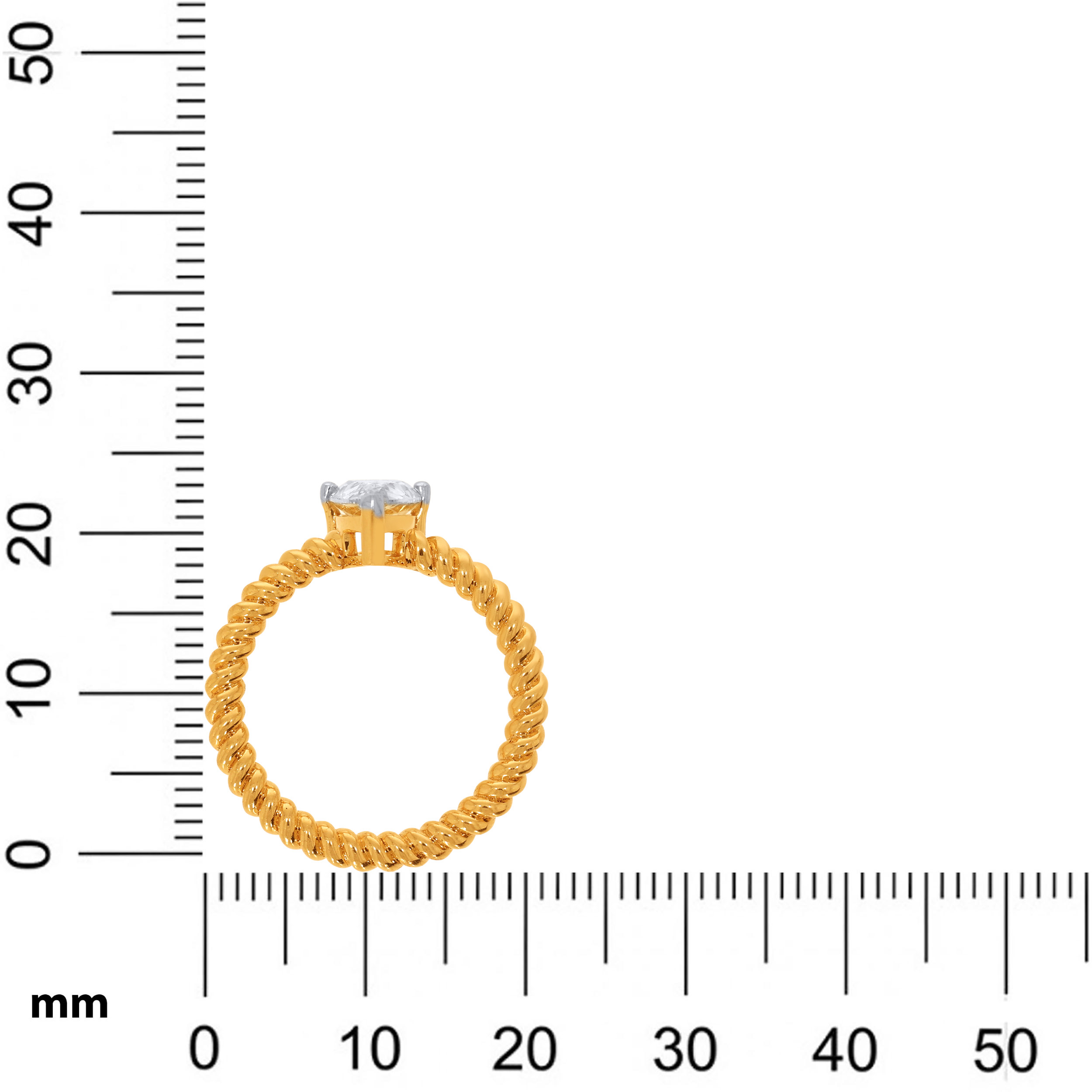Gleaming Droplet Solitaire Ring - Senco Gold and Diamonds