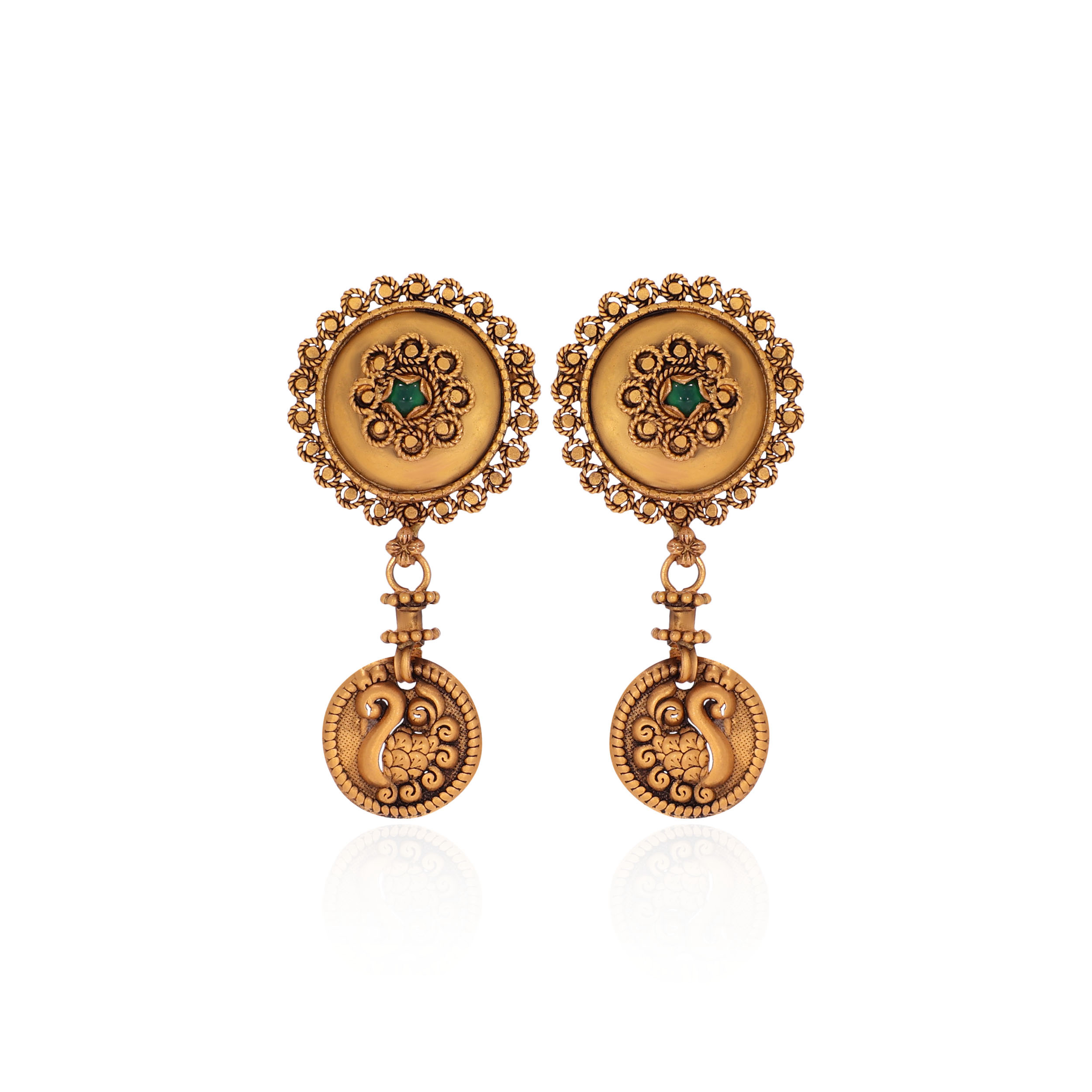 22K Yellow Gold Earrings-GPGN-D000788483 - Senco Gold and Diamonds