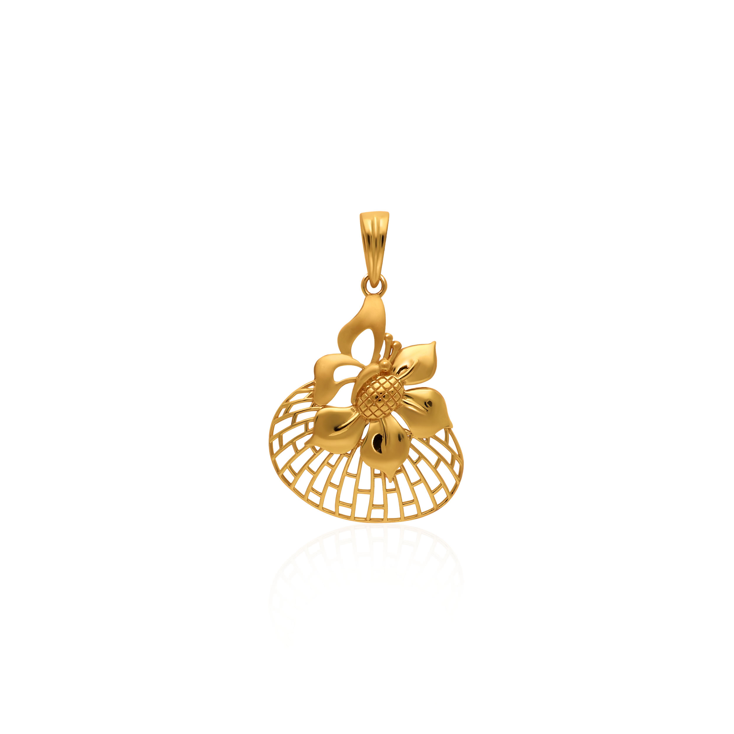 Floral Aura Gold Pendant - Senco Gold and Diamonds