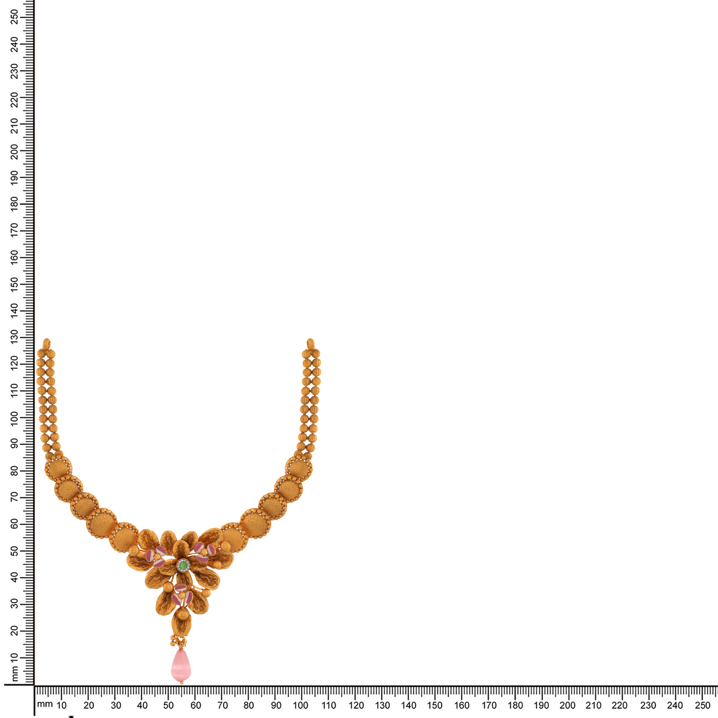 22K Yellow Gold Antique Kundan Necklace-GN-D000779666 - Senco Gold and Diamonds