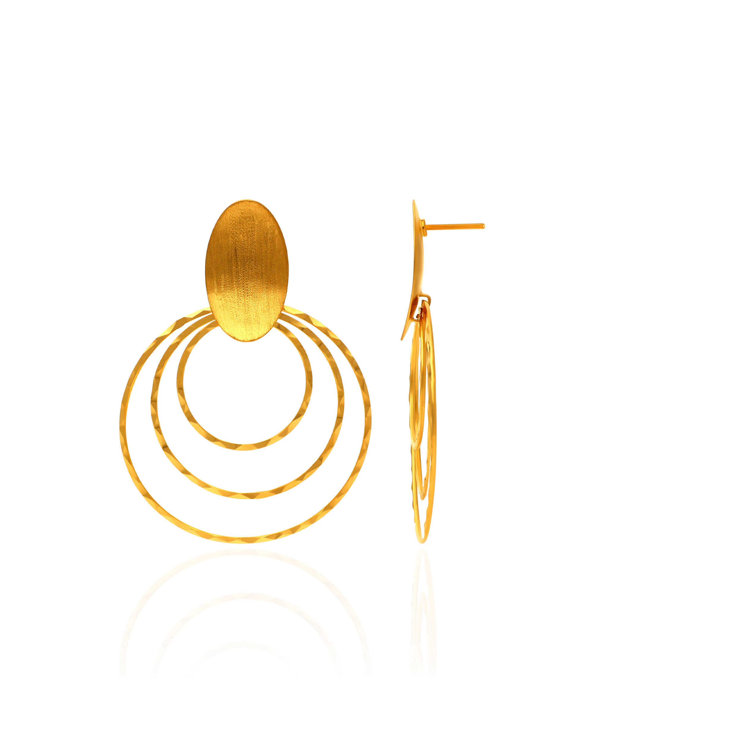 Sculpted Loop Gold Earrings - Senco Gold and Diamonds