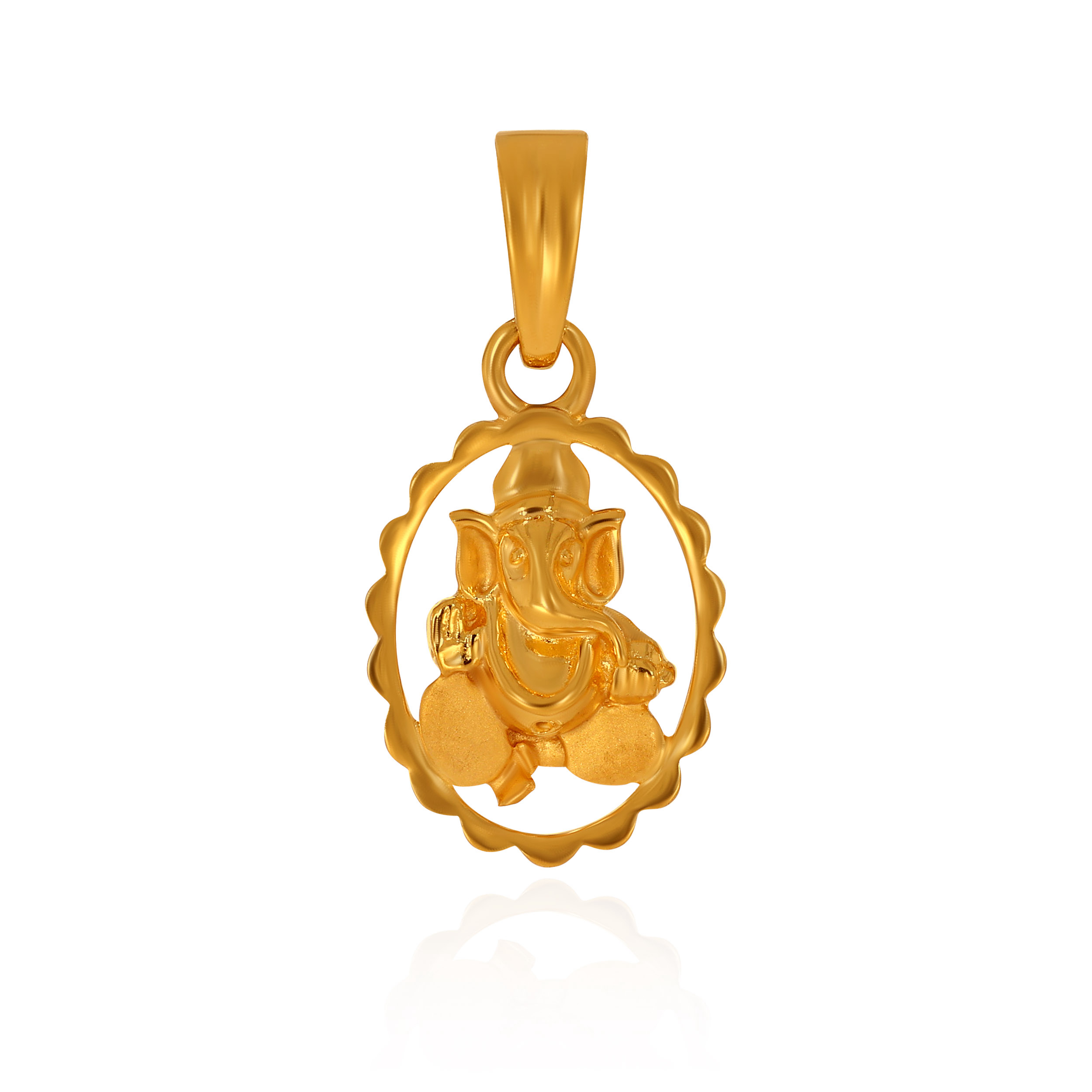 Divine Aura Ganesha Gold Pendant - Senco Gold and Diamonds