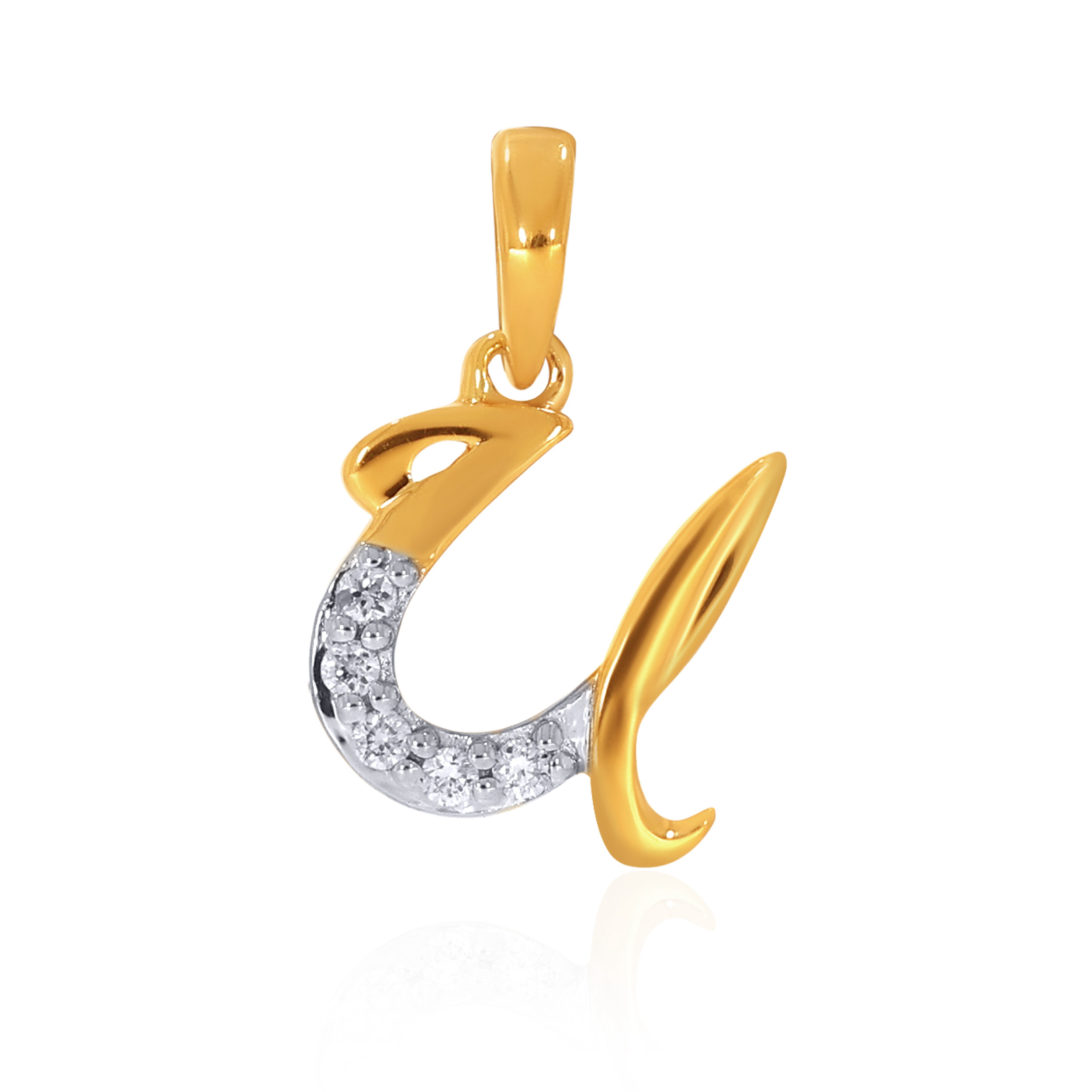 U-Shaped Individuality Diamond Pendant - Senco Gold and Diamonds