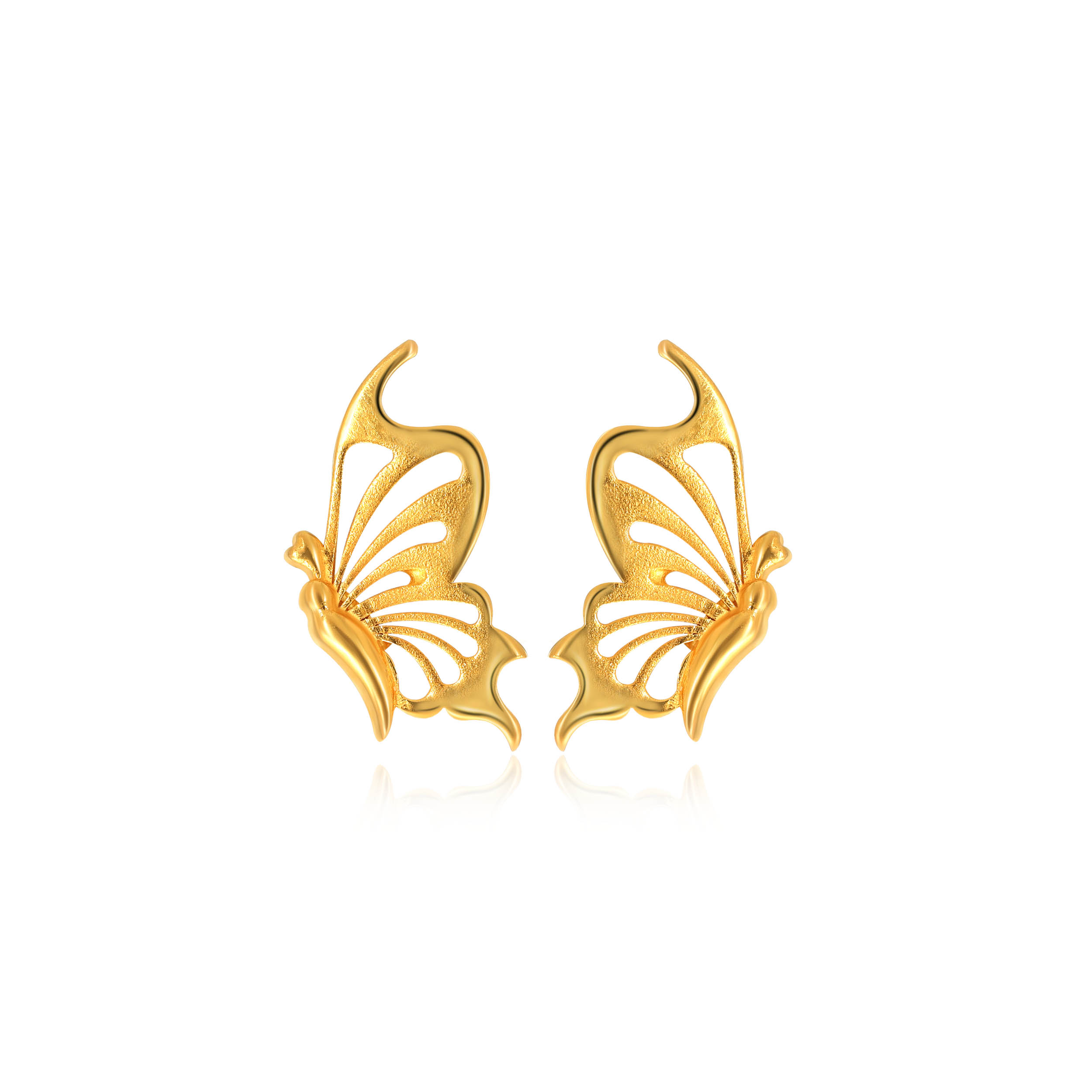 Cheerful Glide Gold Studs  - Senco Gold and Diamonds