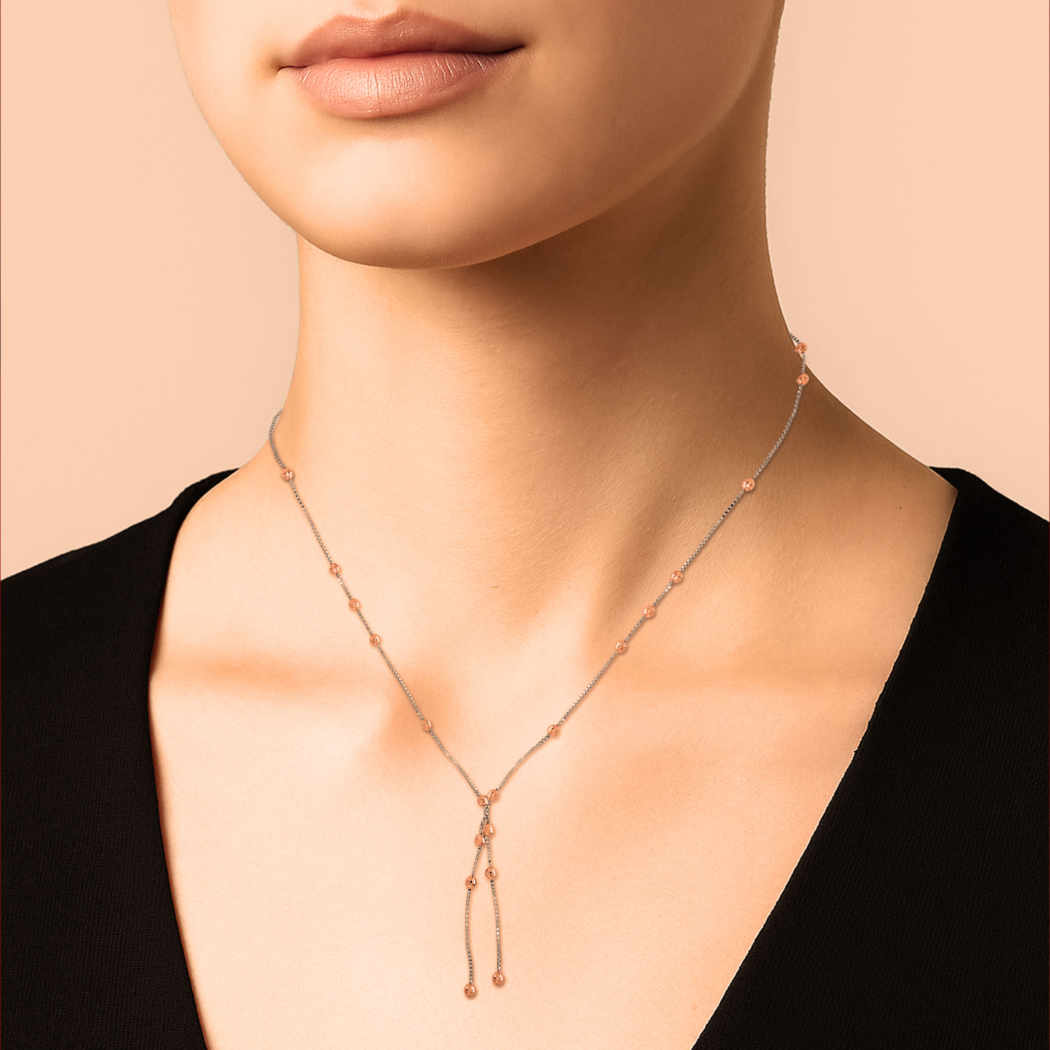 Roselight Cascade Platinum Chain - Senco Gold and Diamonds