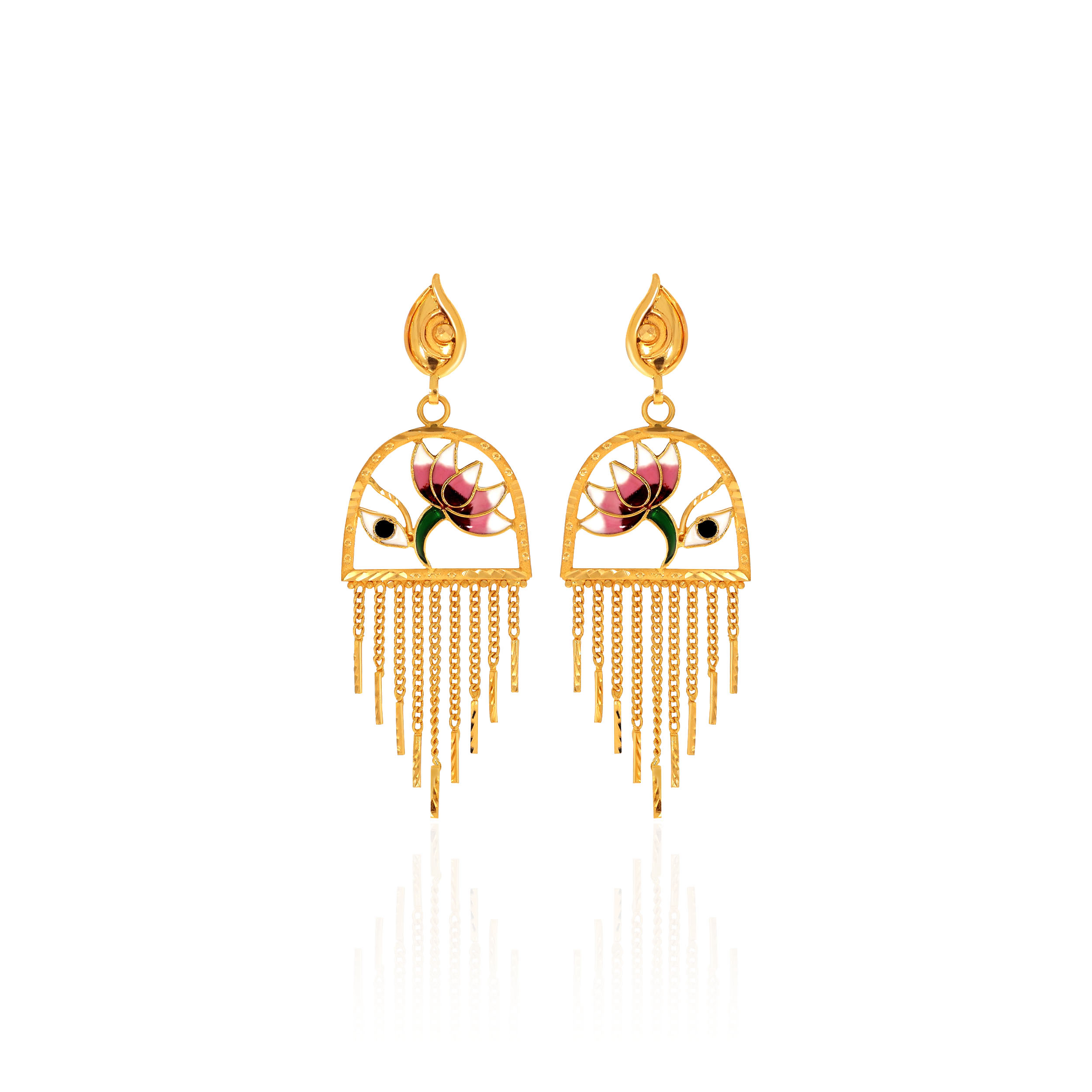 22K Yellow Gold Drop Earrings-GP-D000782697 - Senco Gold and Diamonds
