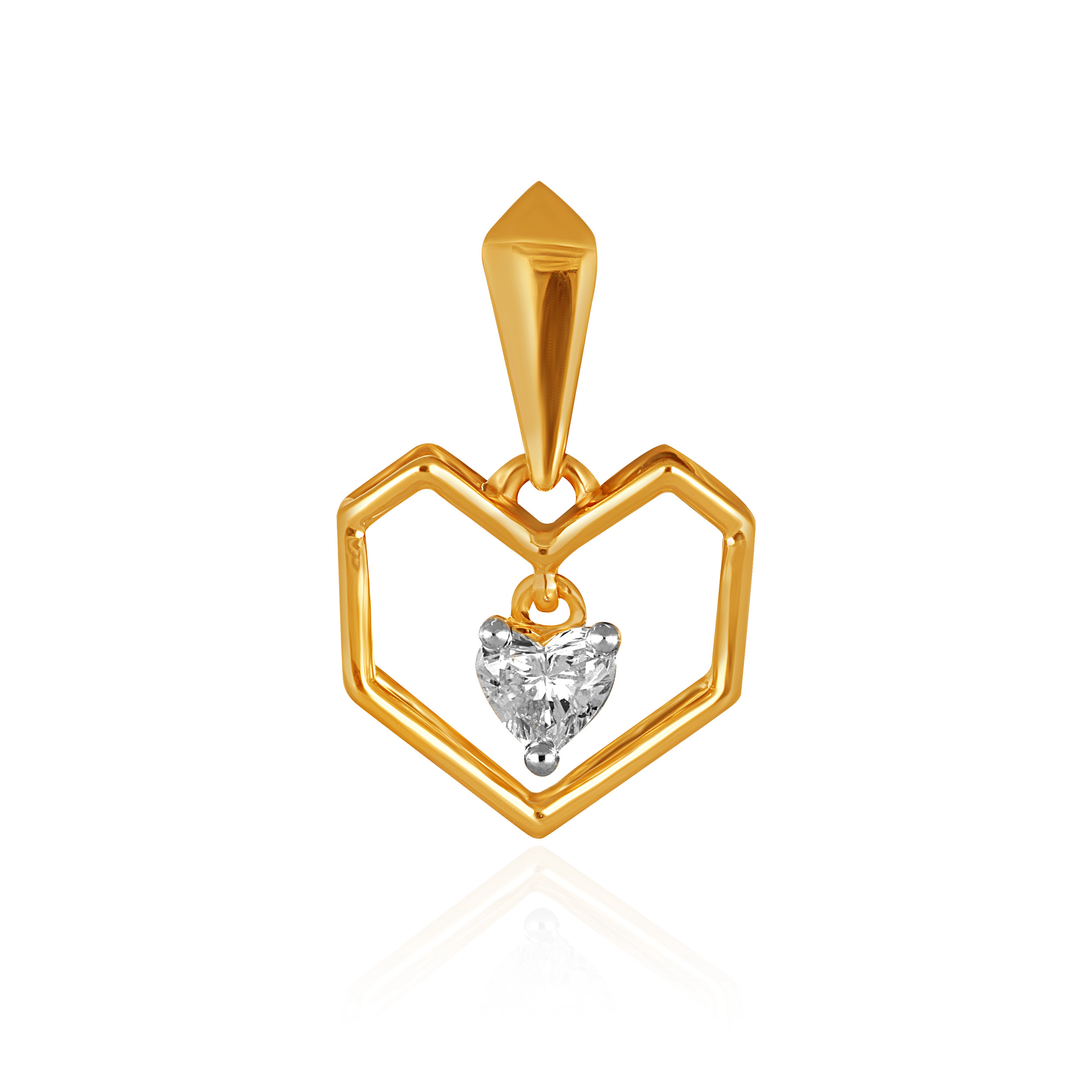 Lumina Faceted Diamond Pendant - Senco Gold and Diamonds