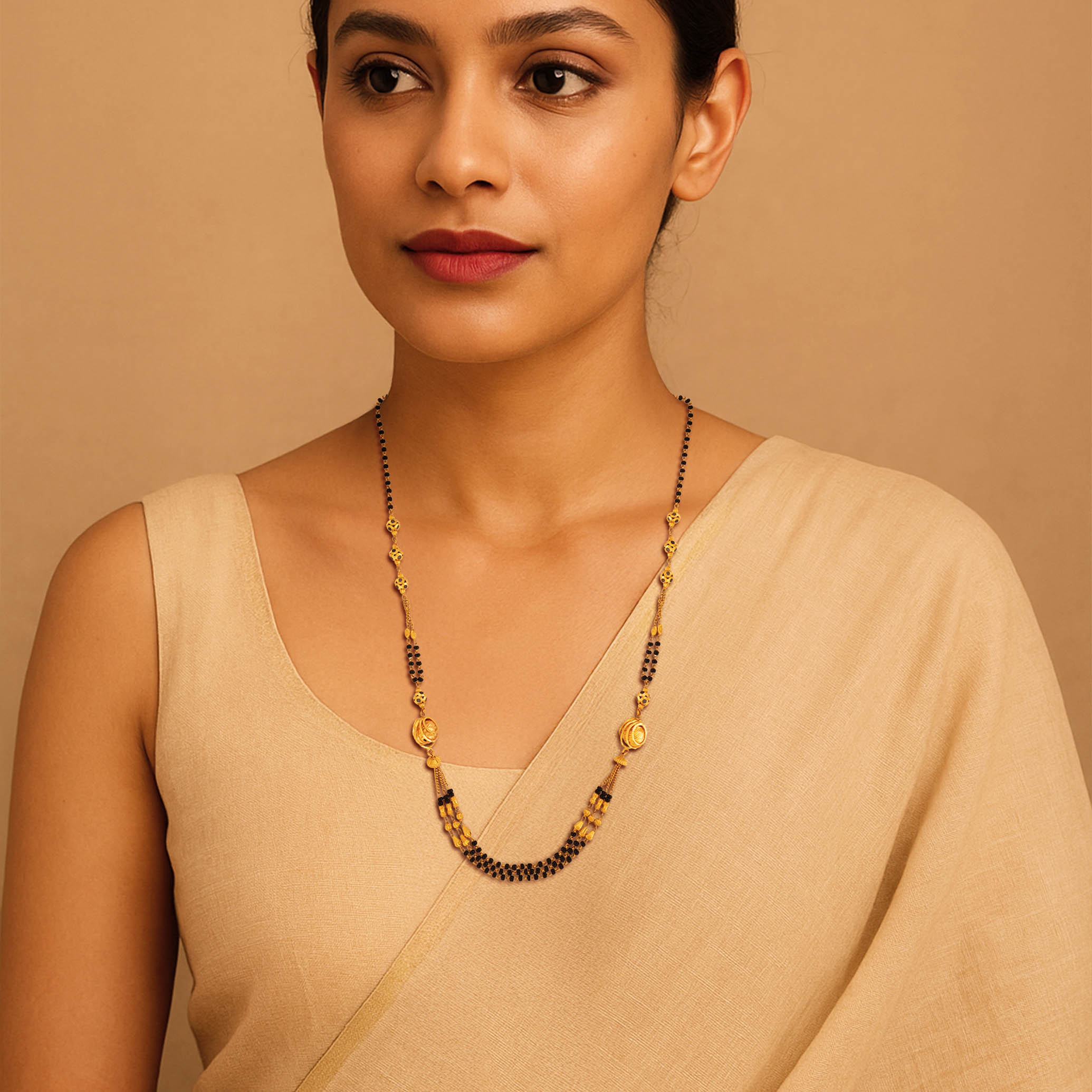 Blooming Elegance Gold Mangalsutra - Senco Gold and Diamonds