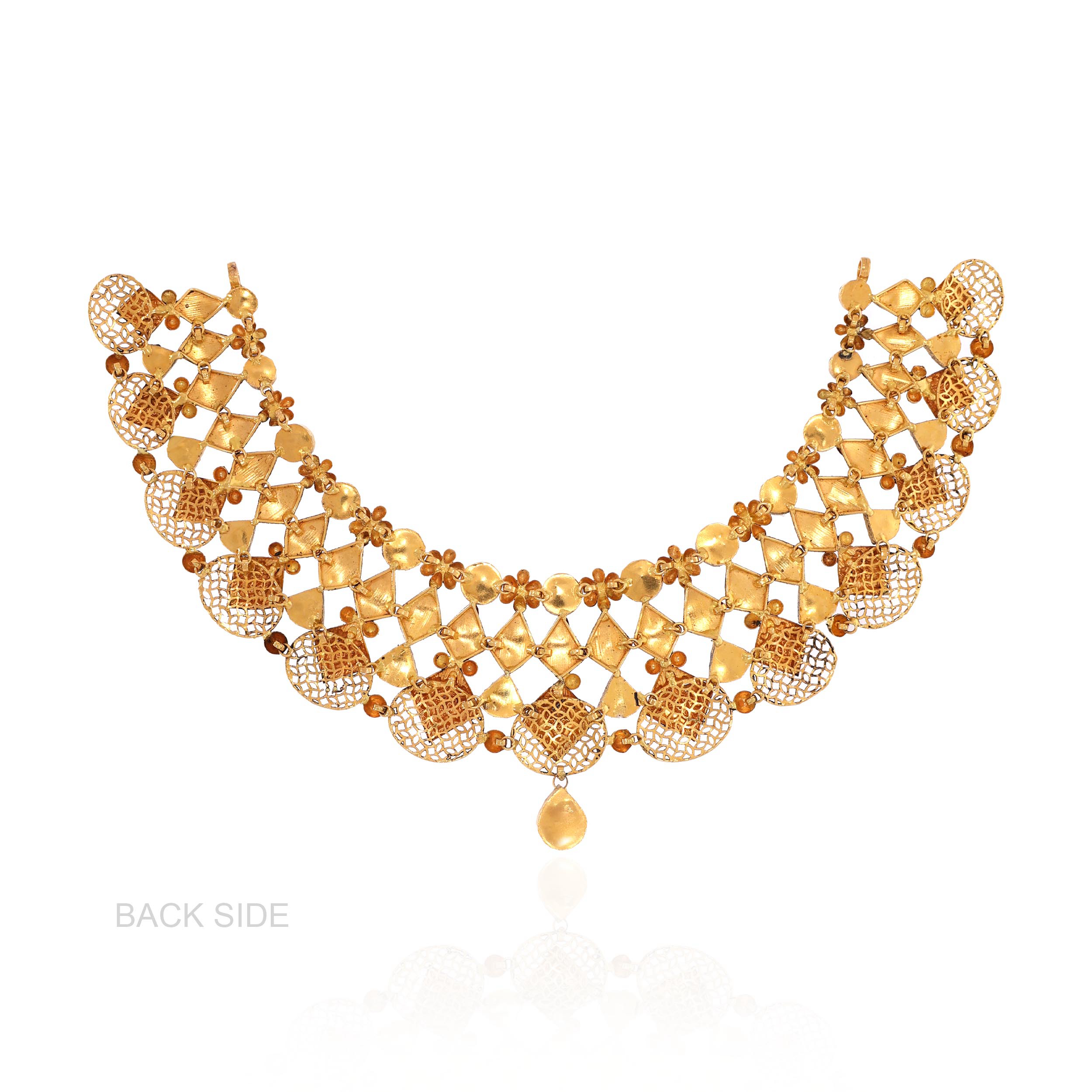 Contemporary Majestic Kundan Necklace  - Senco Gold and Diamonds