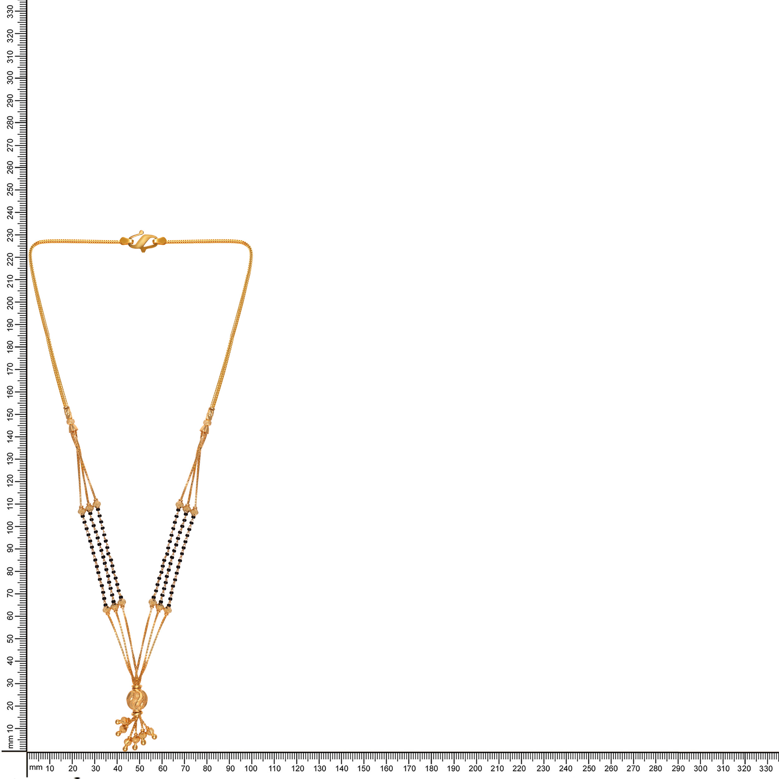 Golden Unity Beaded Mangalsutra - Senco Gold and Diamonds